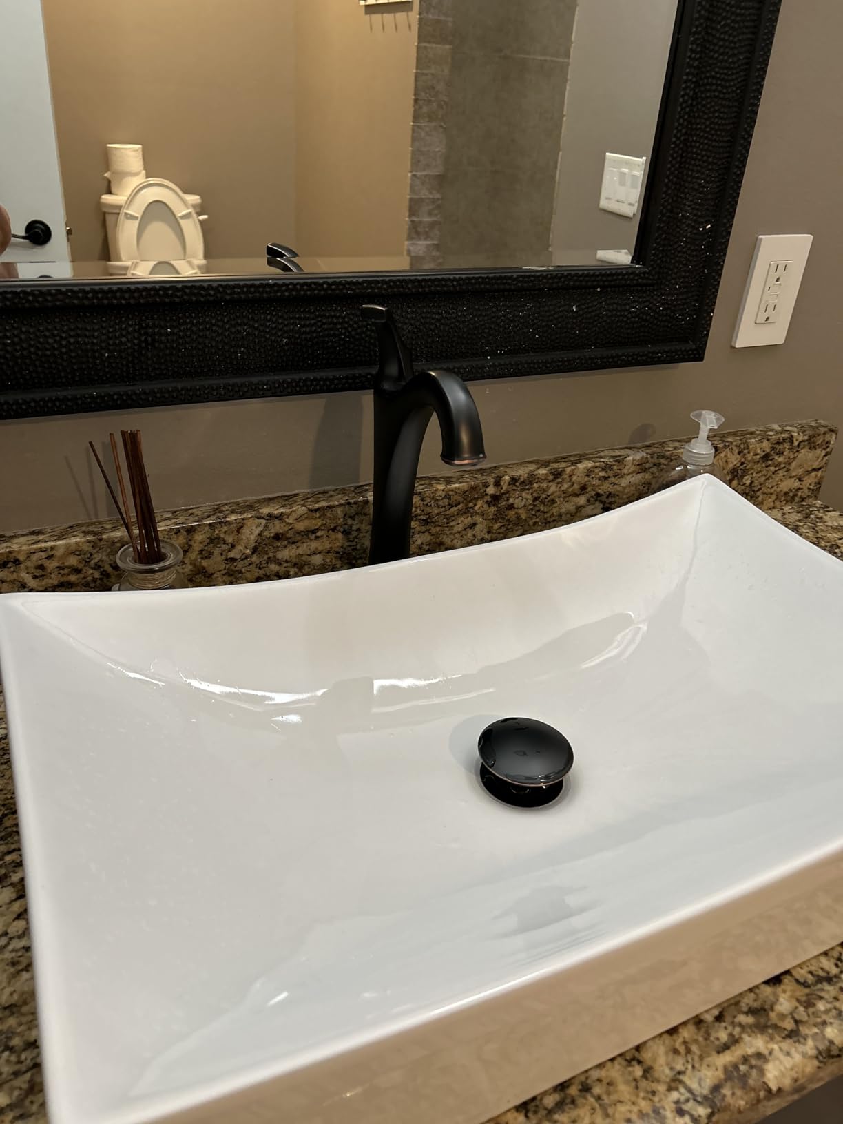 KRAUS KVF-1200ORB Arlo Single Handle Vessel Bathroom Faucet with Pop Up Drain, Oil Rubbed Bronze customer photo 2