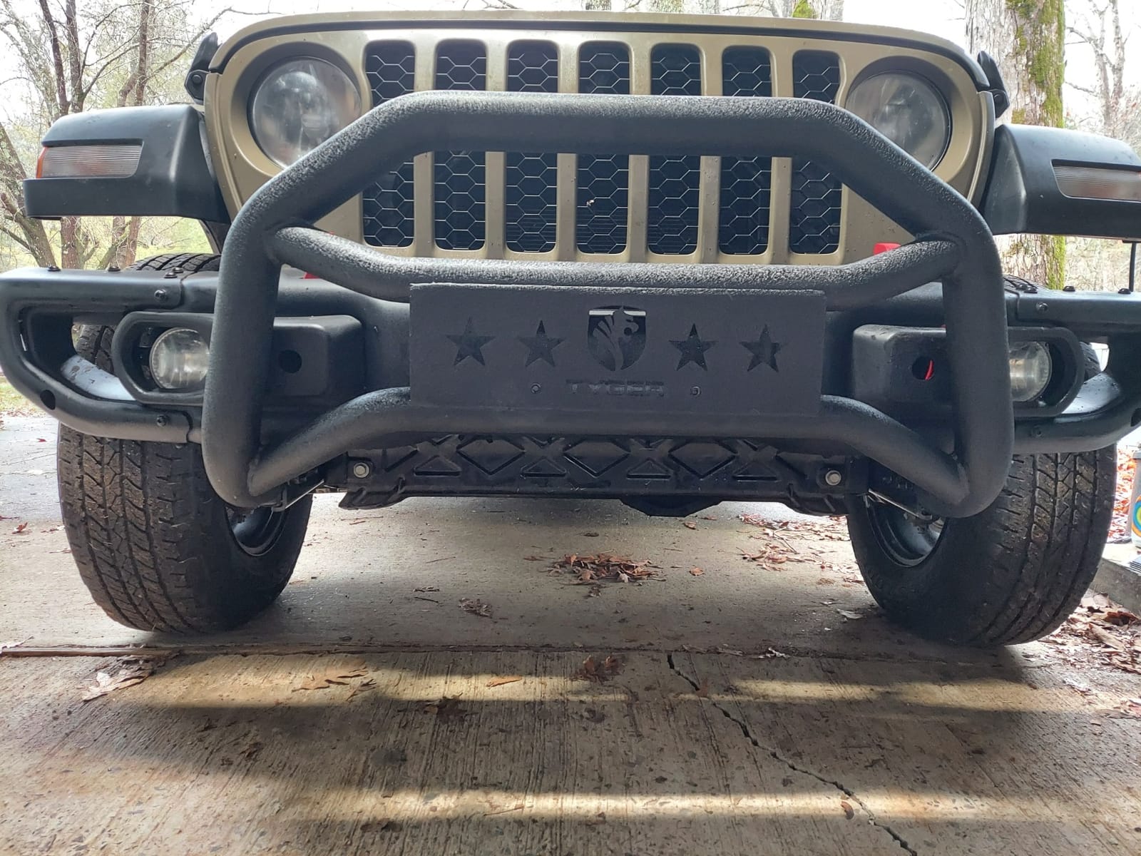 Tyger Auto TG-GD6J60468 Front Bumper Guard Compatible with 2018-2026 Jeep Wrangler JL (Not fit 21-24 V8 Engine); 2020-2026 Jeep Gladiator (Not fit Mojave) | Textured Black | Light Mount | Bull Bar customer photo 1