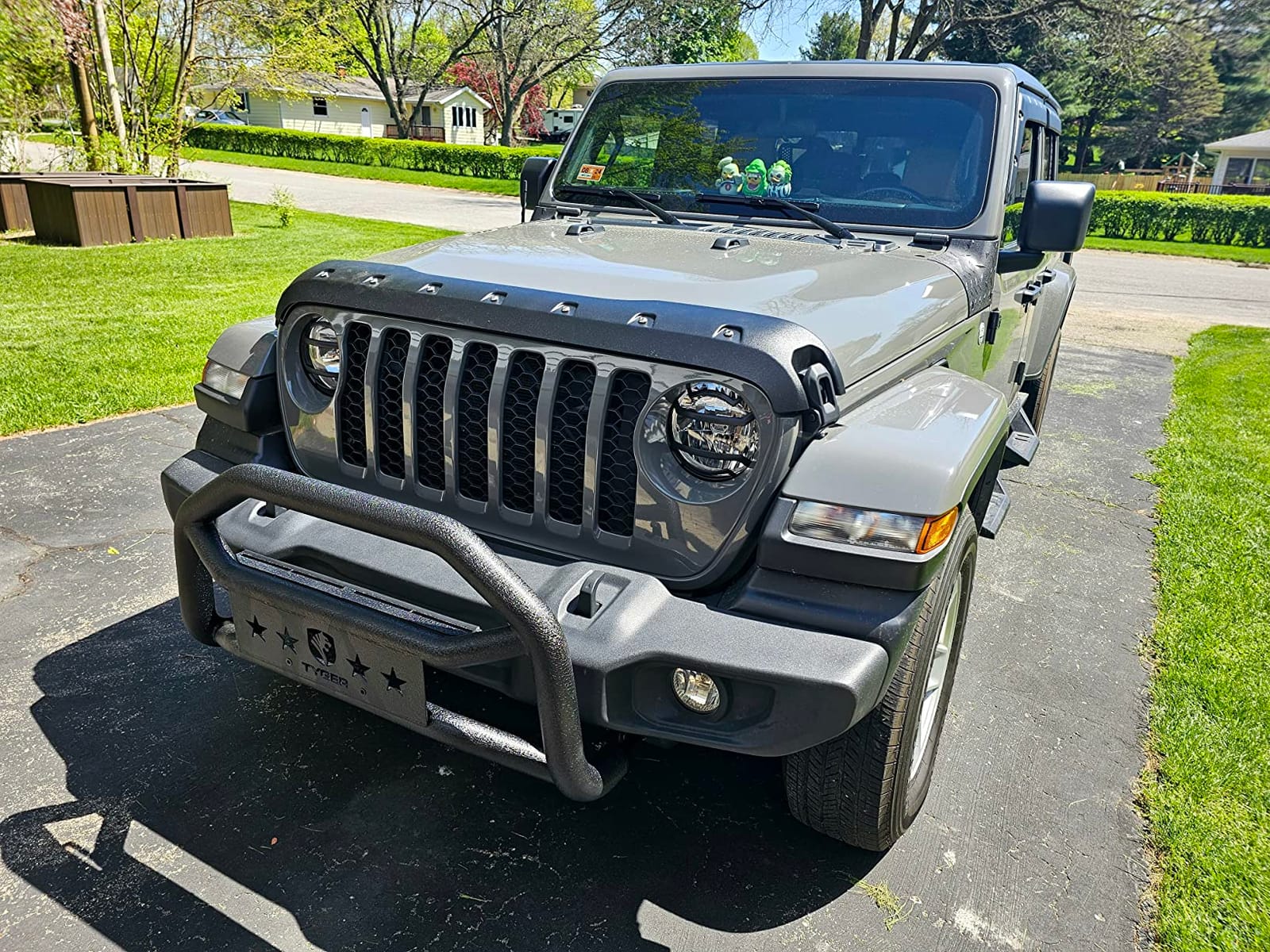 Tyger Auto TG-GD6J60468 Front Bumper Guard Compatible with 2018-2026 Jeep Wrangler JL (Not fit 21-24 V8 Engine); 2020-2026 Jeep Gladiator (Not fit Mojave) | Textured Black | Light Mount | Bull Bar customer photo 2