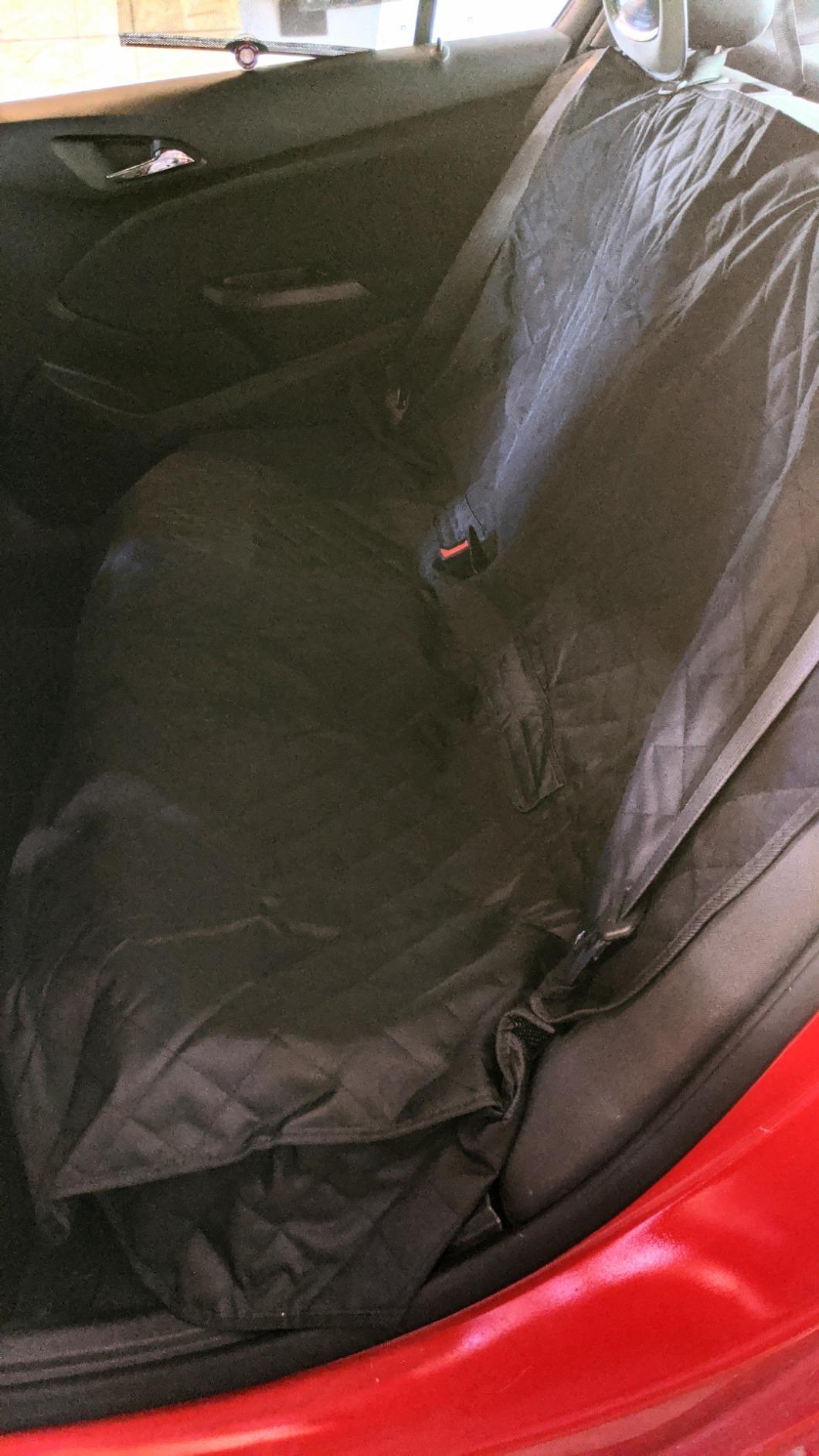 VIEWPETS Bench Car Seat Cover Protector, Waterproof Heavy-Duty, Black customer photo 2