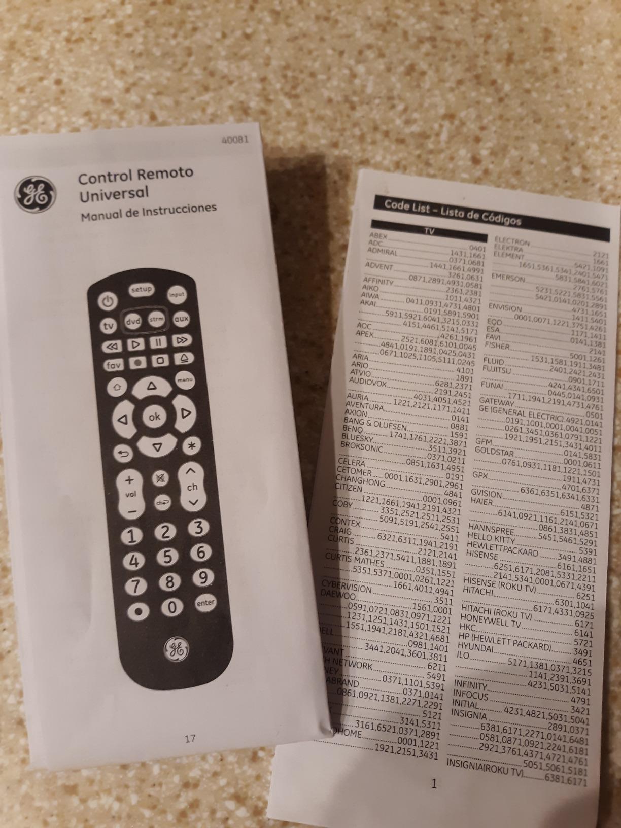 GE Backlit Buttons Universal Remote Control, Samsung TV Remote Control customer photo 1