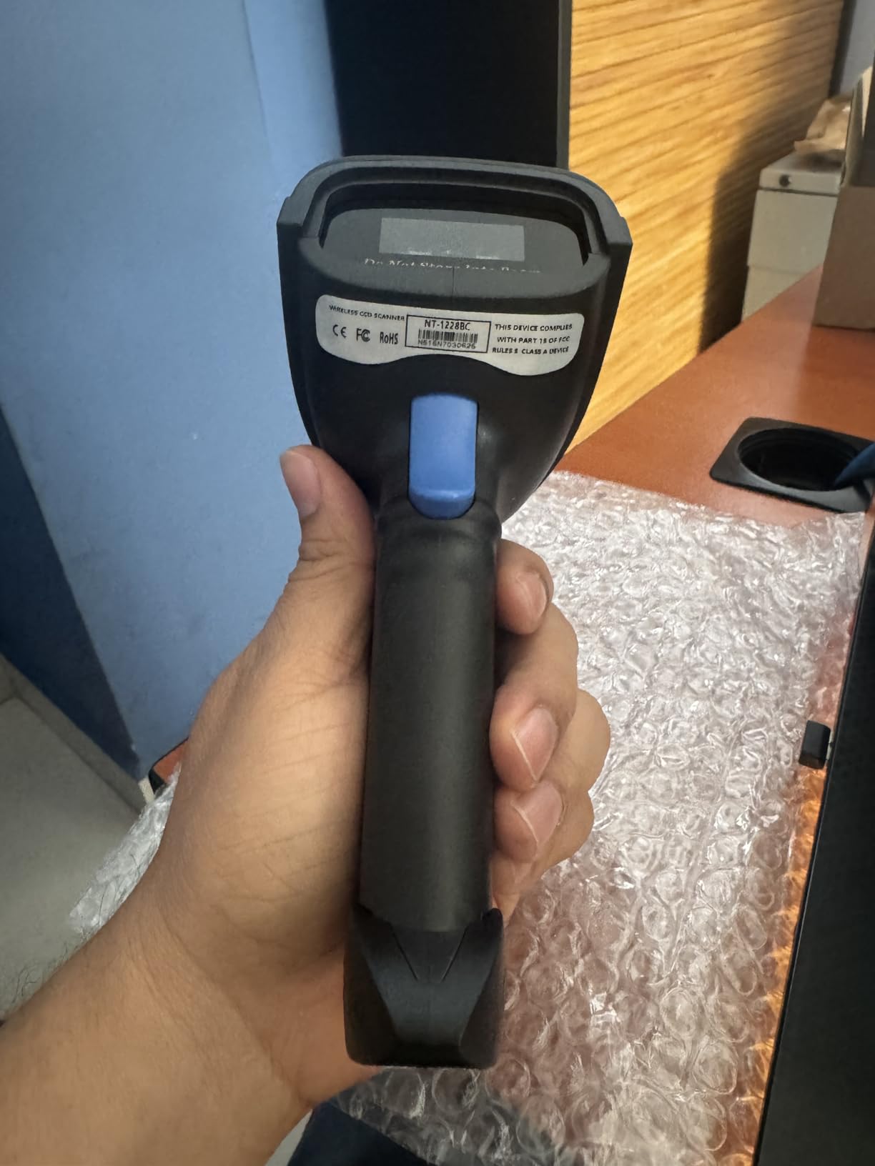NETUM Bluetooth Barcode Scanner, Support 2.4G Wireless & Bluetooth & Wired | Connect Smart Phone, Tablet, PC, CCD Bar Code Reader Work with Windows, Mac,Android (NT-1228BC) customer photo 1