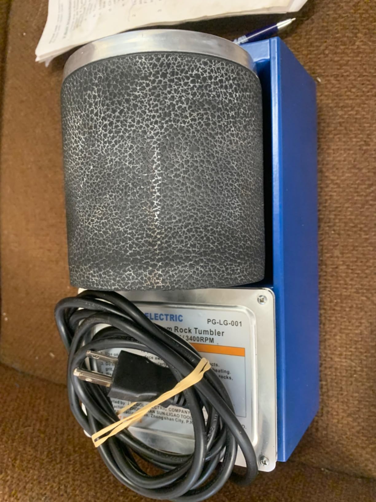 Leegol Electric Rock Tumbler Machine - Single Drum 3LB Rock Polisher (Single Barrel) customer photo 2