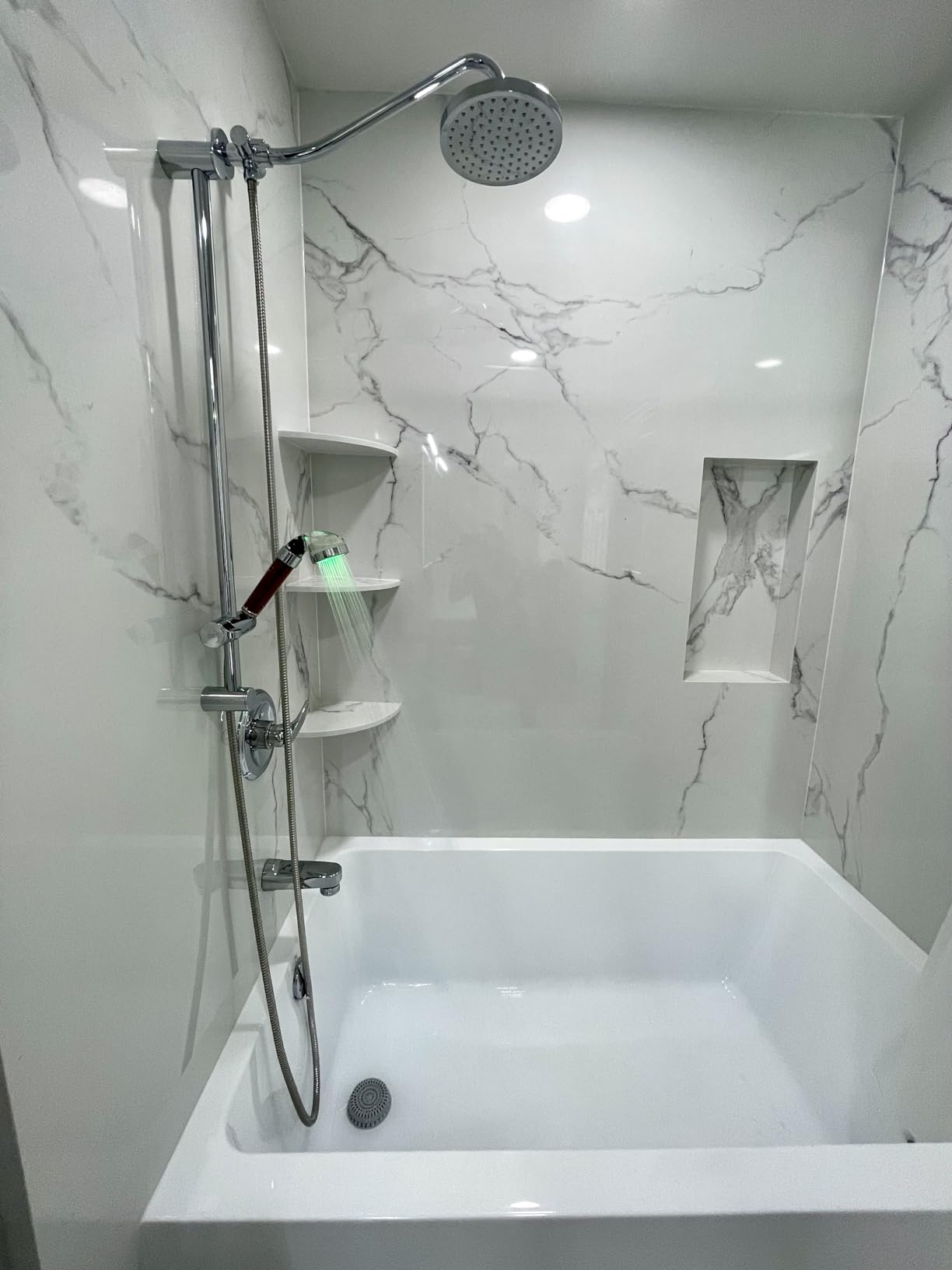 Kingston Brass Aqua Eden VTAP603622L 60-Inch Acrylic Alcove Tub with Left Hand Drain, White customer photo 1