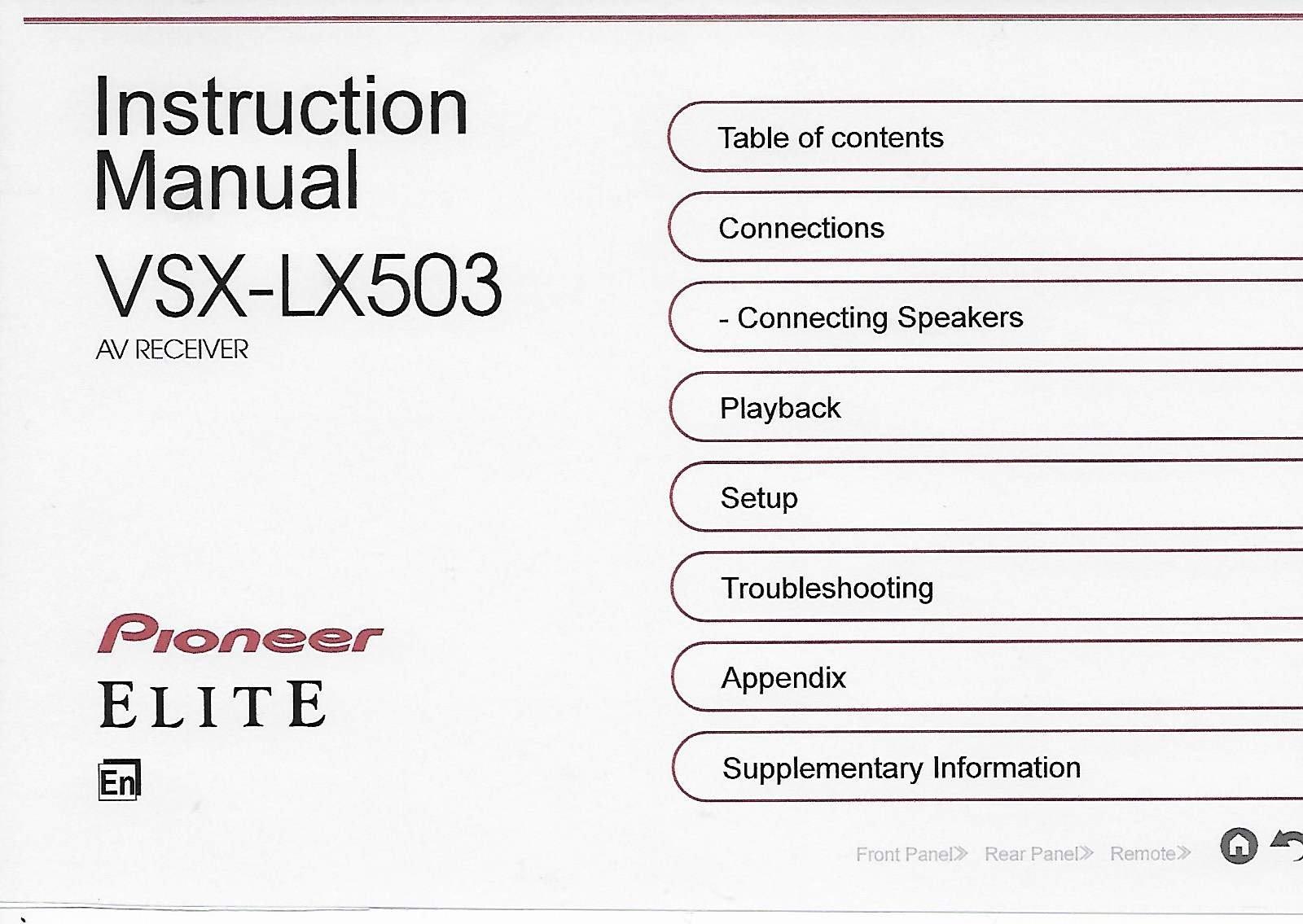 Pioneer VSX-LX503 9.2 Channel 4k UltraHD Network A/V Receiver Black customer photo 2