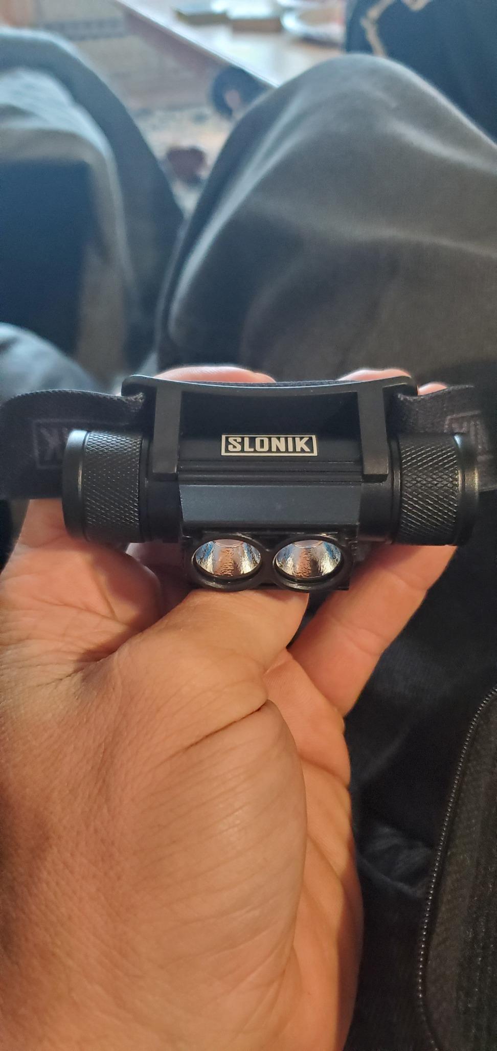SLONIK Headlamp Rechargeable - 1000 Lumen LED USB Rechargeable Headlight - IPX4 Waterproof Head Lamp with Bright 60 ft Flashlight Beam - Hiking & Outdoor Camping Gear, Black - LED Headlamp customer photo 2