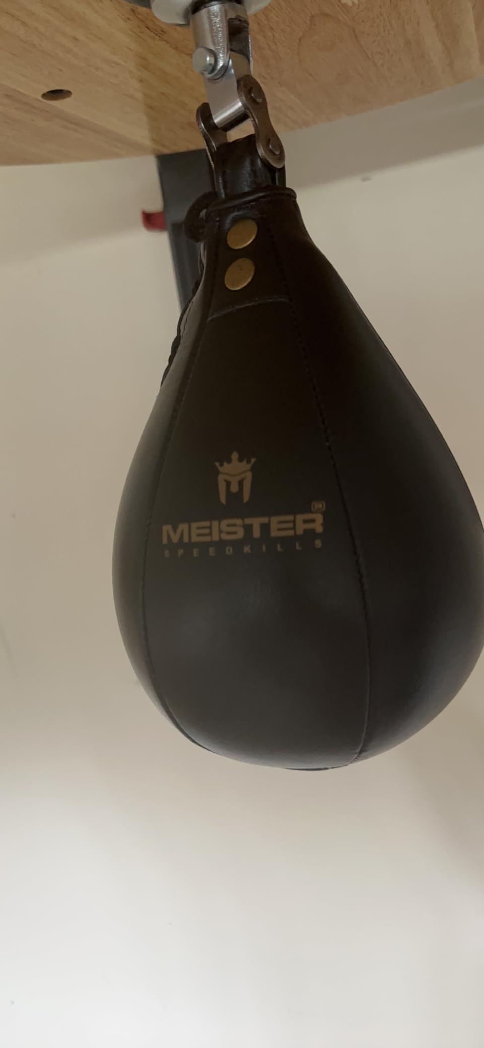 Meister SpeedKills Leather Speed Bag with Lightweight Latex Bladder | Hand-stitched and gyro-balanced for true rebounds, 100% genuine cowhide leather, lightweight SpeedKills bladder customer photo 2