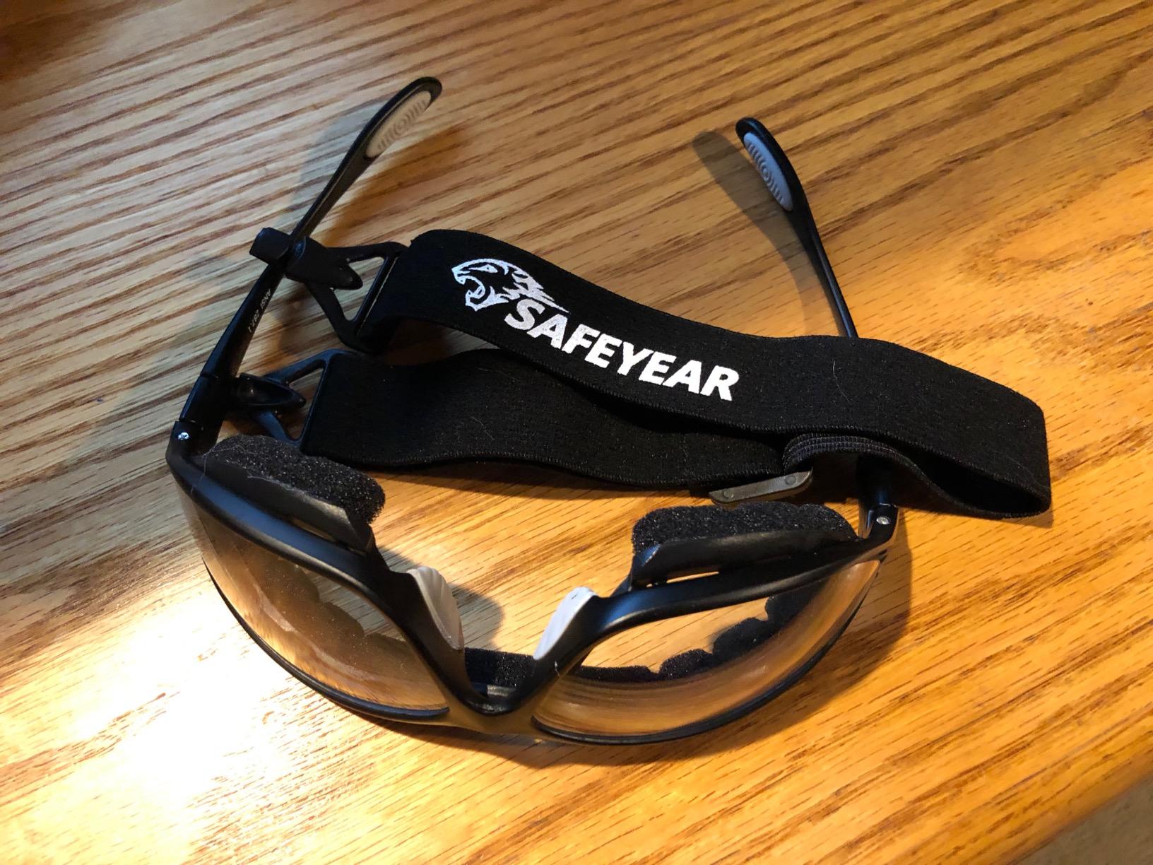 SAFEYEAR Safety Glasses Anti Fog Scratch Resistant ANSI Z87.1 CE Protective Eyewear with Foam Gasket Adjustable Strap customer photo 1