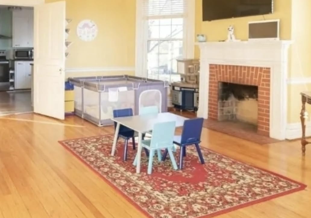 Delta Children Kids Table and Chair Set (4 Chairs Included), Grey/Blue customer photo 2