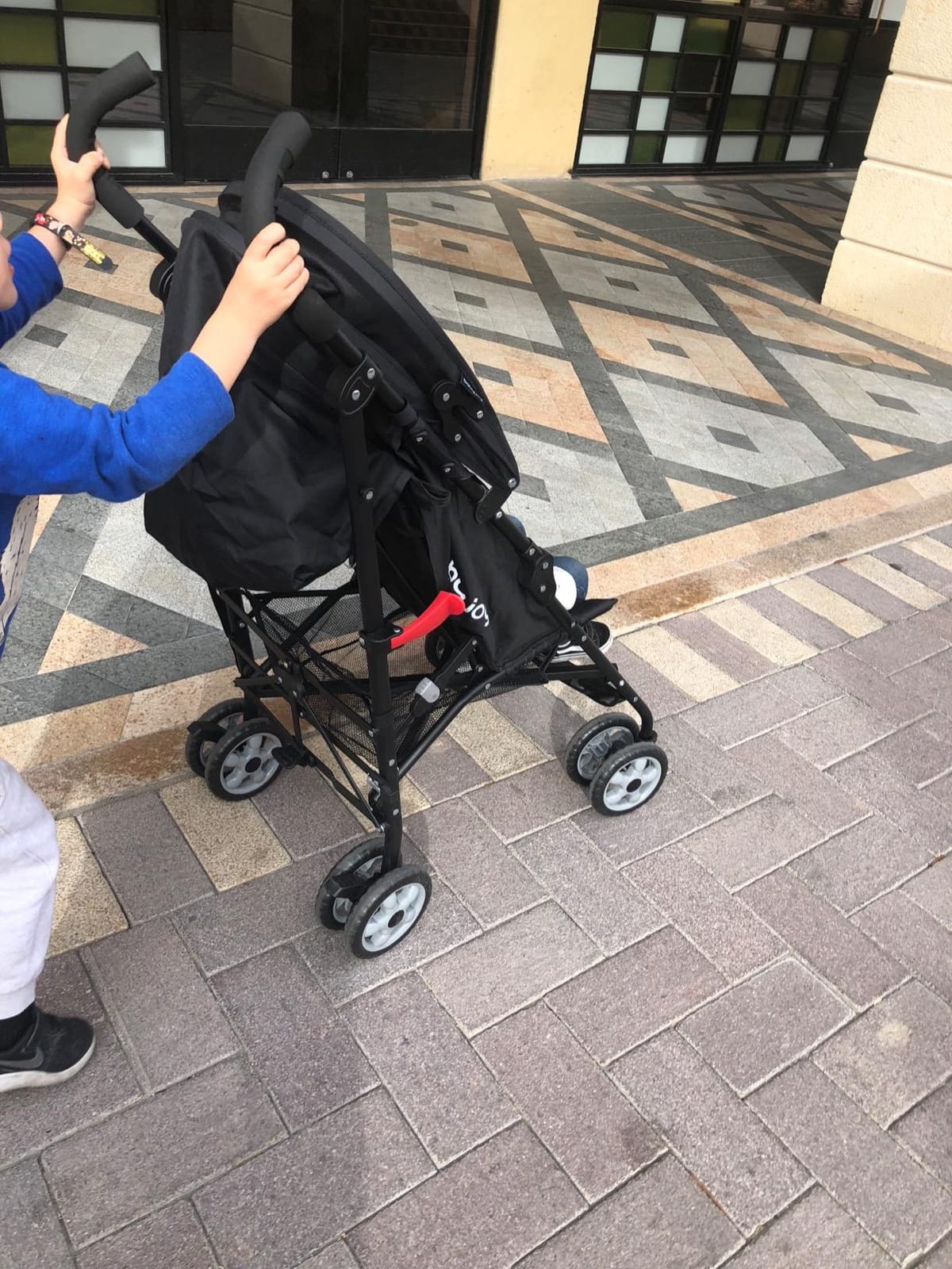 BABY JOY Lightweight Stroller, Compact Travel Stroller, Infant Stroller w/Adjustable Backrest & Canopy, Cup Holder, Storage Basket, 5-Point Harness, Easy Fold, Umbrella Stroller for Toddler, Black customer photo 1