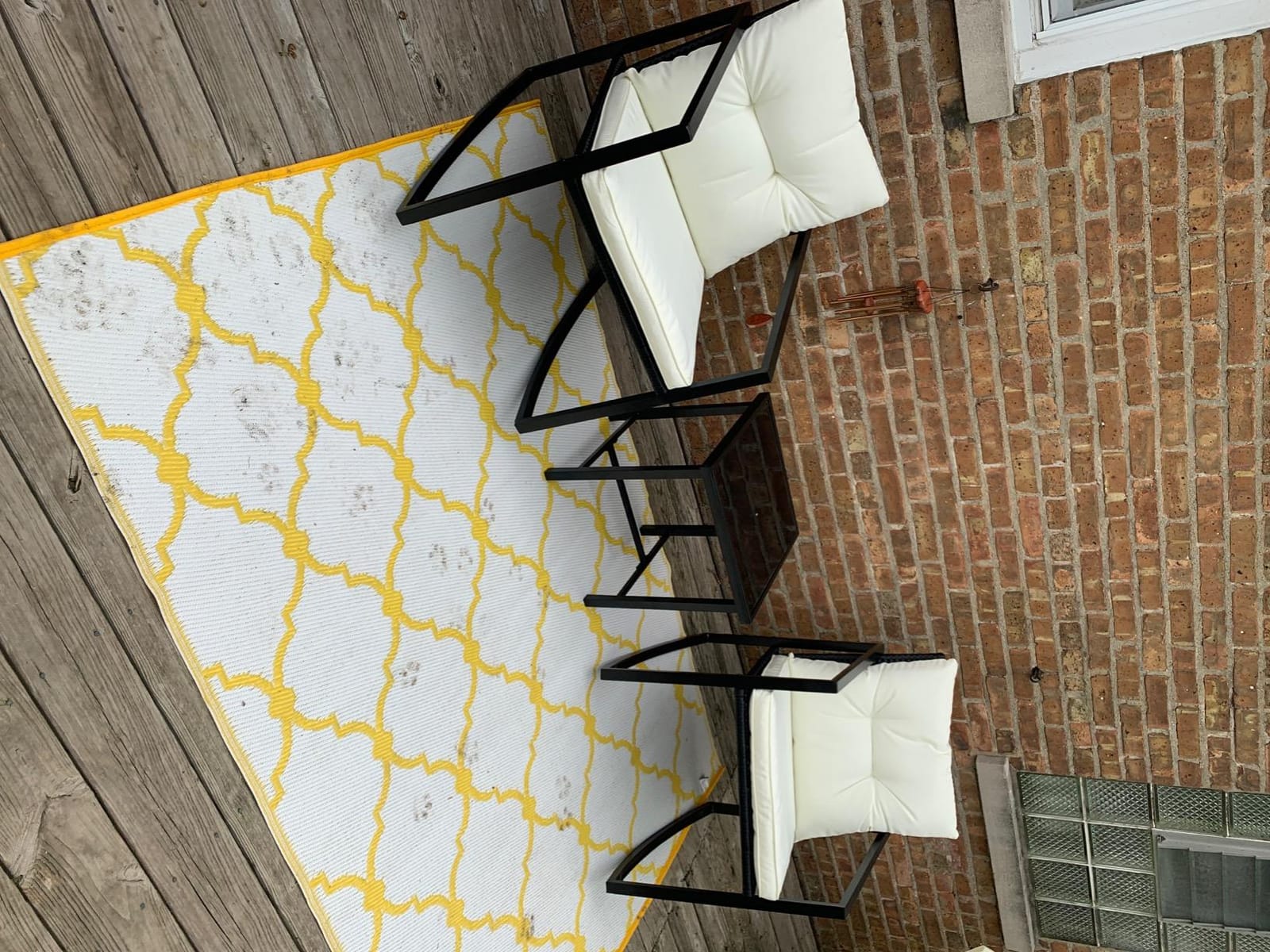 Devoko 3 Pieces Patio Furniture Set Wicker Outdoor Rocking Bistro Chair customer photo 2
