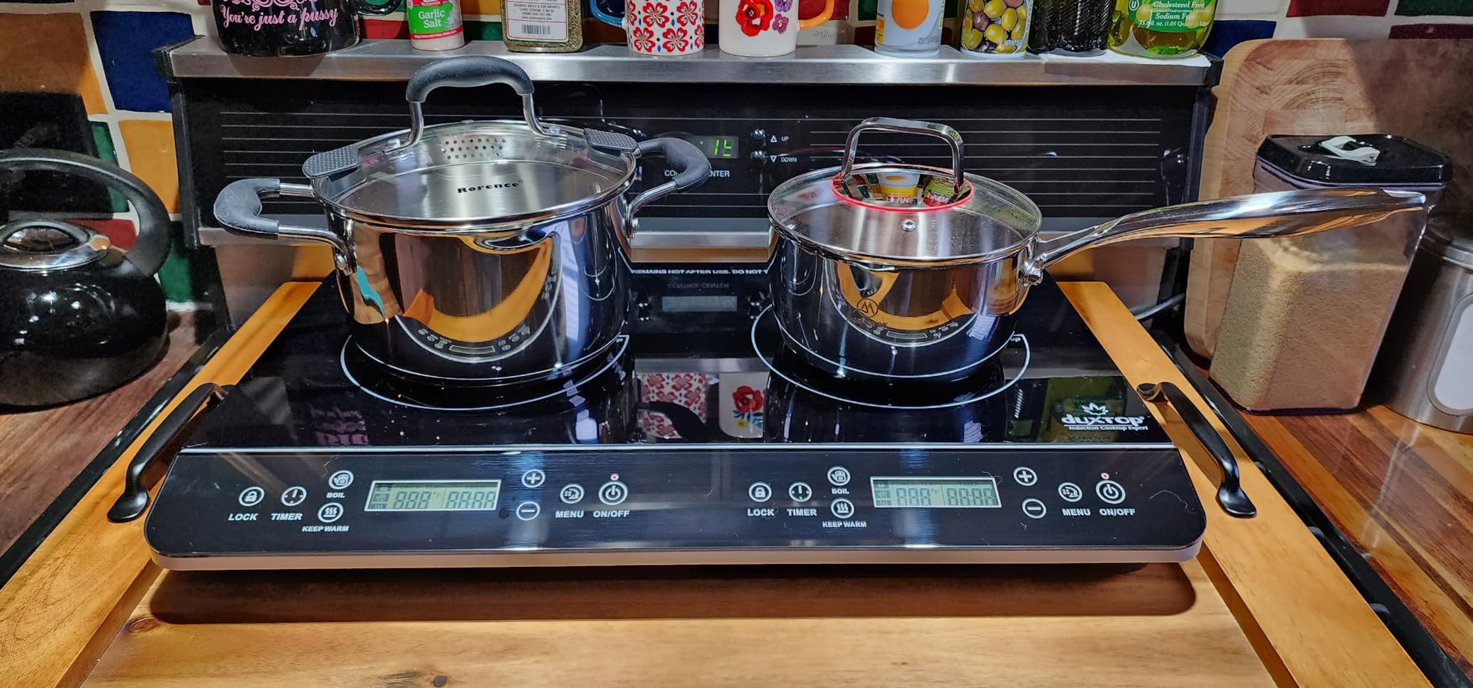 Duxtop LCD Portable Double Induction Cooktop 1800W Digital Electric Countertop Burner Sensor Touch Stove, 9620LS/BT-350DZ | Induction Cooktop 2 Burner Digital Electric Sensor Touch Stove BT-350DZ customer photo 2