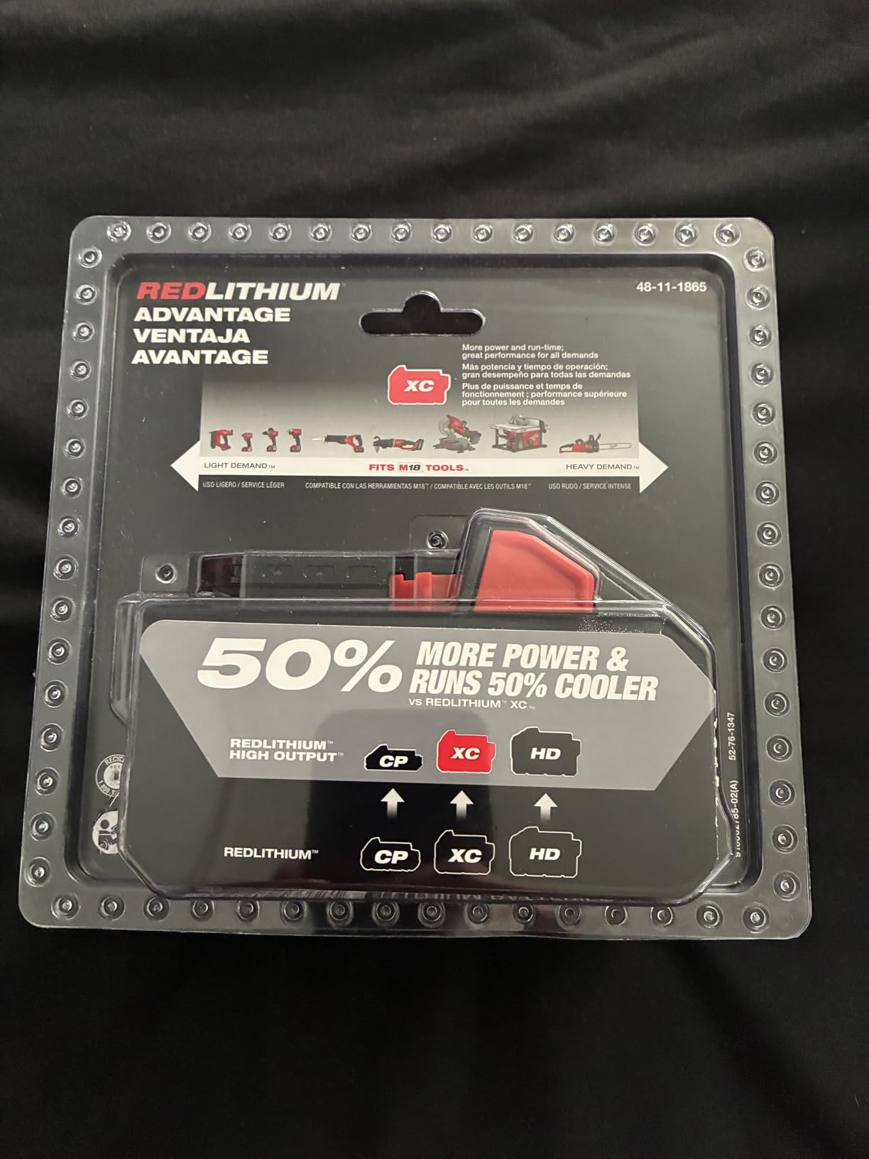 Milwaukee 48-11-1865 M18 REDLITHIUM HIGH OUTPUT XC 6 Ah Lithium-Ion Battery customer photo 2