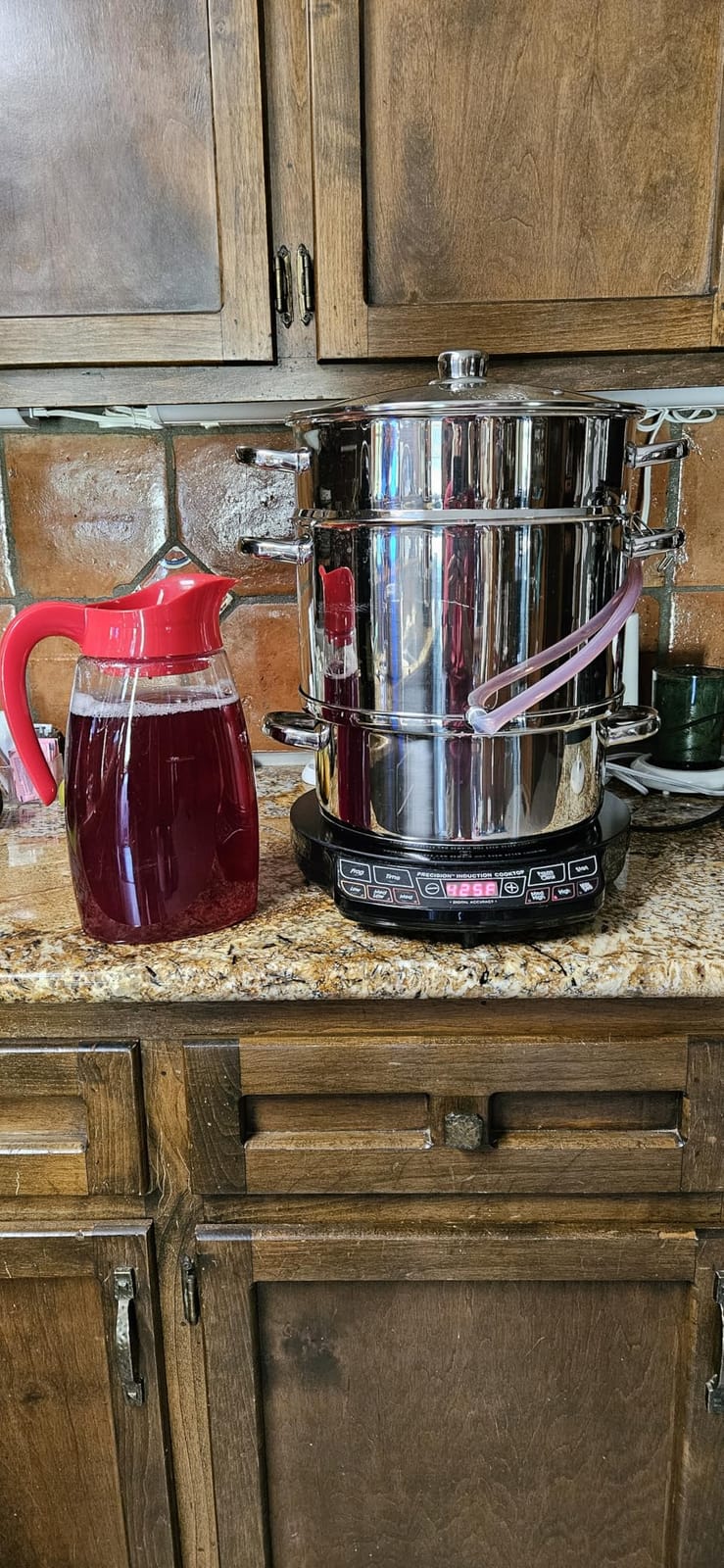 Giantex 11 Quart Juice Steamer Fruit Vegetables Juicer Steamers w/Tempered Glass Lid, Hose, Clamp, Loop Handles Stainless Steel Steam Juicer Multipots Kitchen Cookware for Making Juice, Jelly, Pasta customer photo 2