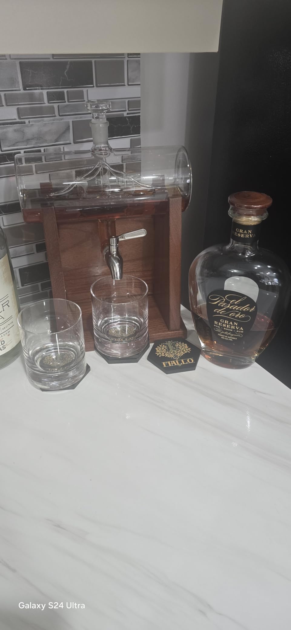 Jillmo Ship Whiskey Decanter Set for Men, 1250ml, 2 Glasses & Wooden Stand customer photo 1