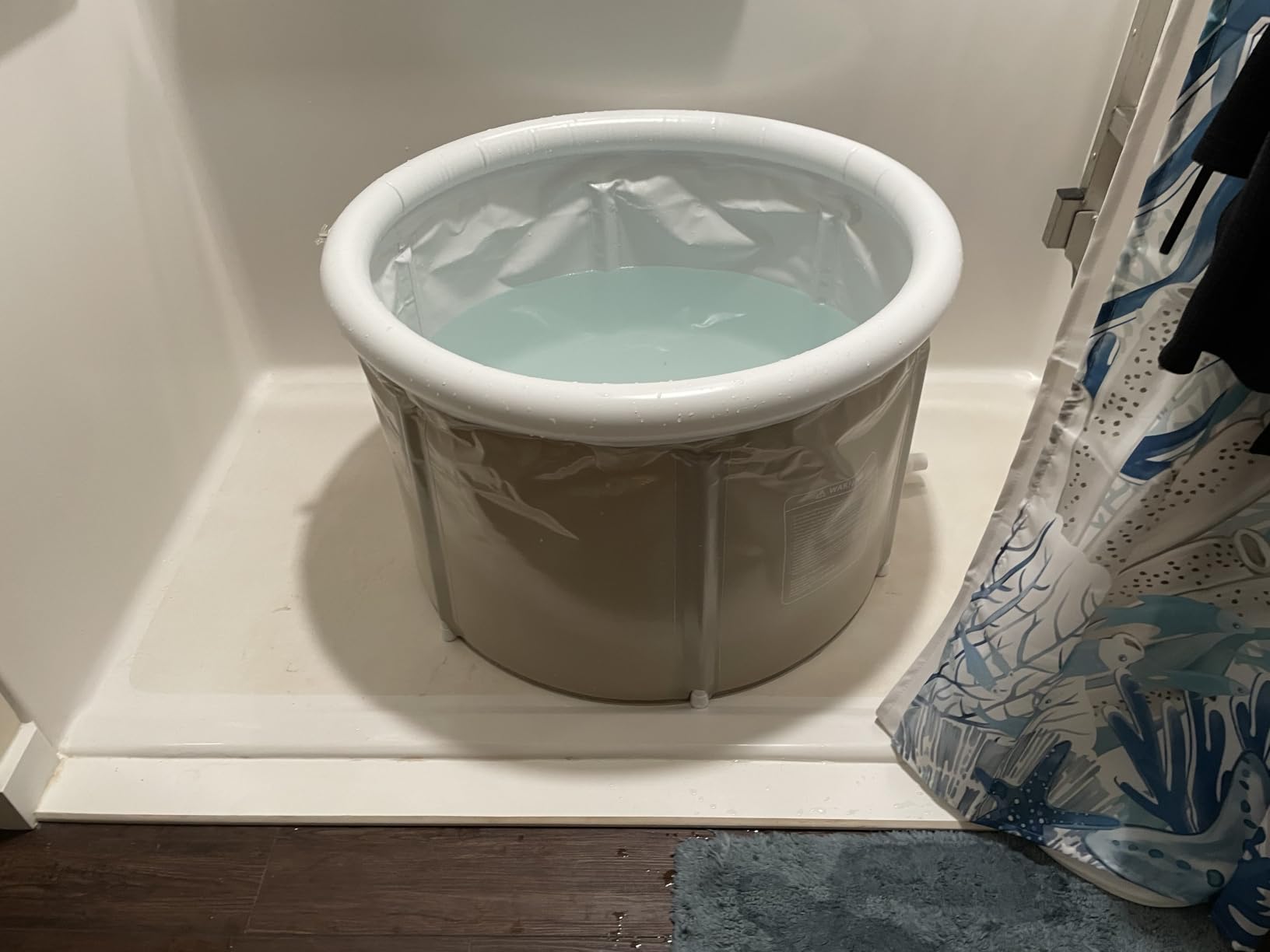 Portable Bathtub (Small) by Homefilos, Ice Bath and Cold Plunge for Athletes, Inflatable Adult Size Japanese Soaking Hot Tub for Shower Stall customer photo 2