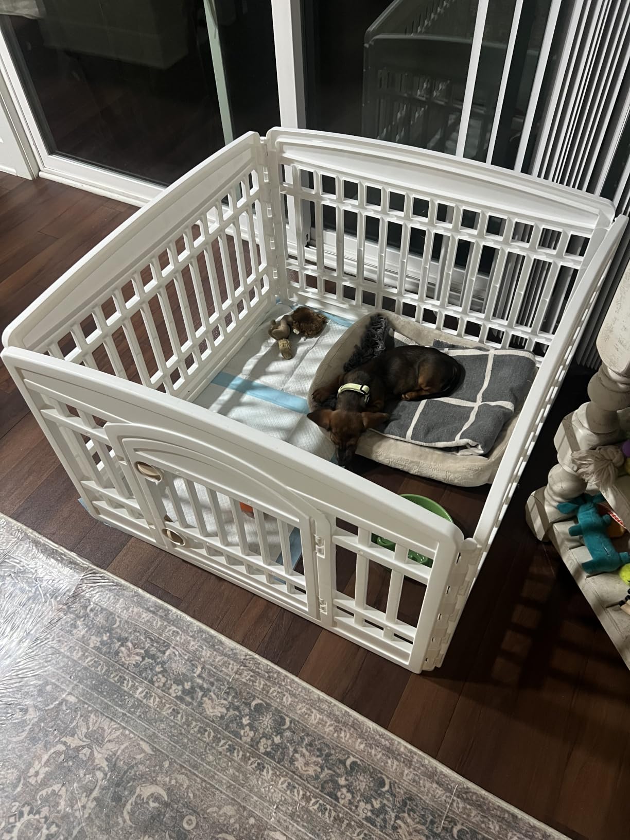 IRIS USA 4-Panel Dog Playpen, Pet Enclosure, Black customer photo 1