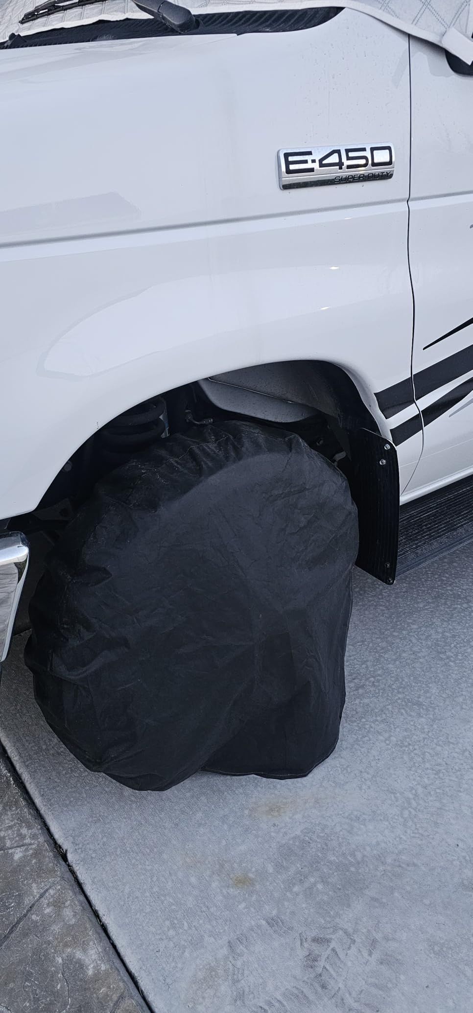 RV Tire Covers 4 Pack, Waterproof 300D Oxford Wheel Protectors, UV Sun Snow Dust Protection, Universal Fit 24