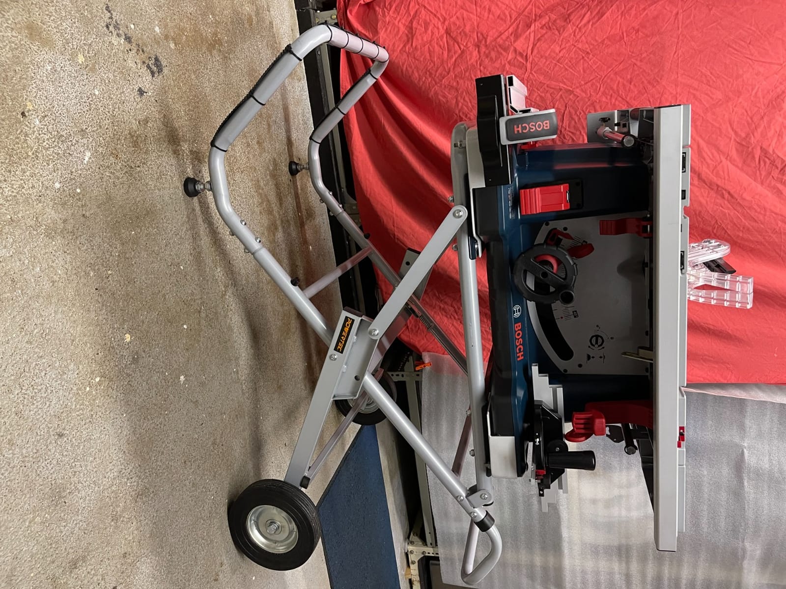POWERTEC Table Saw Stand with Wheels, Portable Stand w/ 330Lbs Load Capacity, Foldable Design for Easy Storage in Garage, Compatible with Dewalt Table Saw (MT4009) customer photo 1