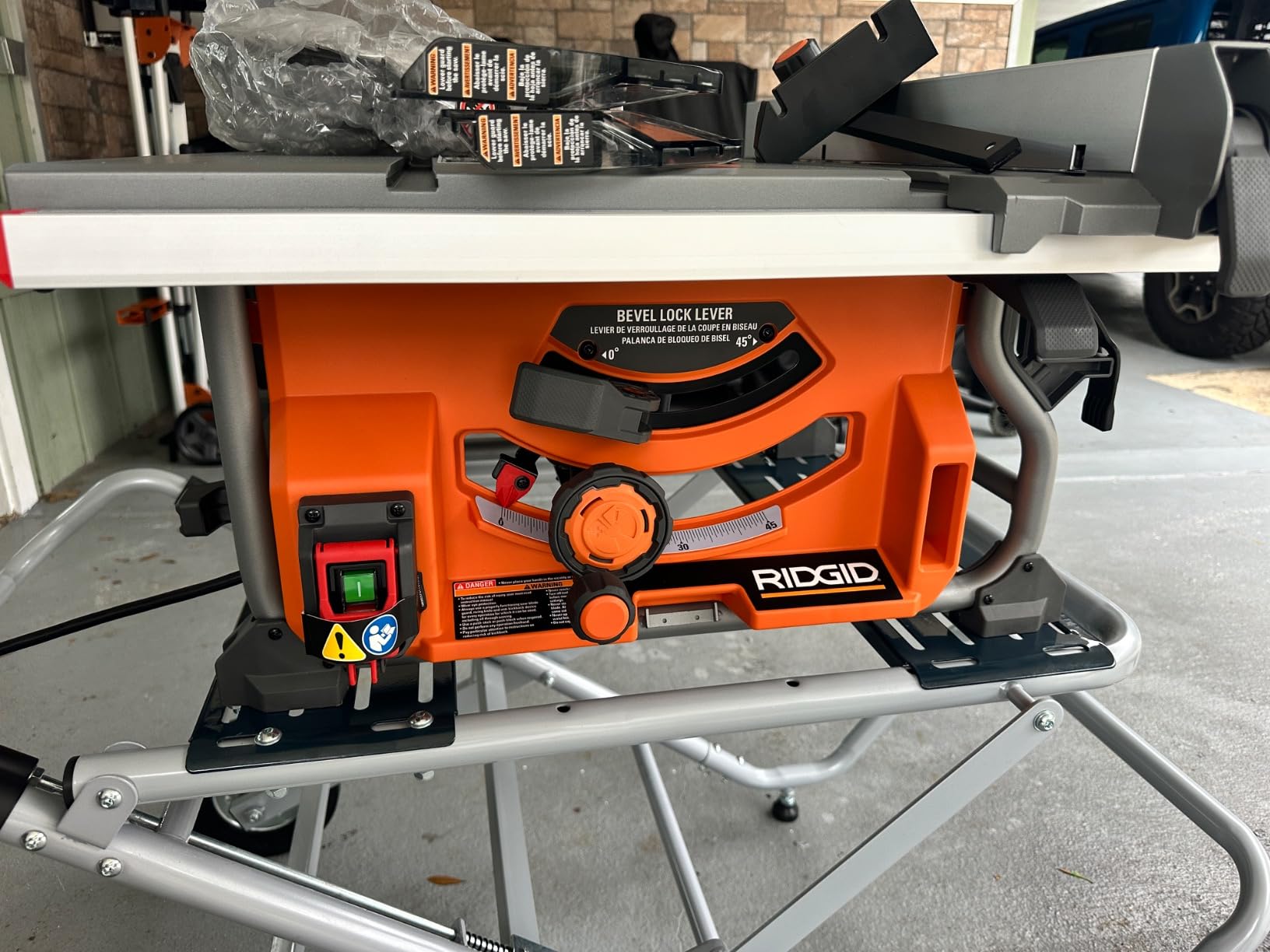 POWERTEC Table Saw Stand with Wheels, Portable Stand w/ 330Lbs Load Capacity, Foldable Design for Easy Storage in Garage, Compatible with Dewalt Table Saw (MT4009) customer photo 2