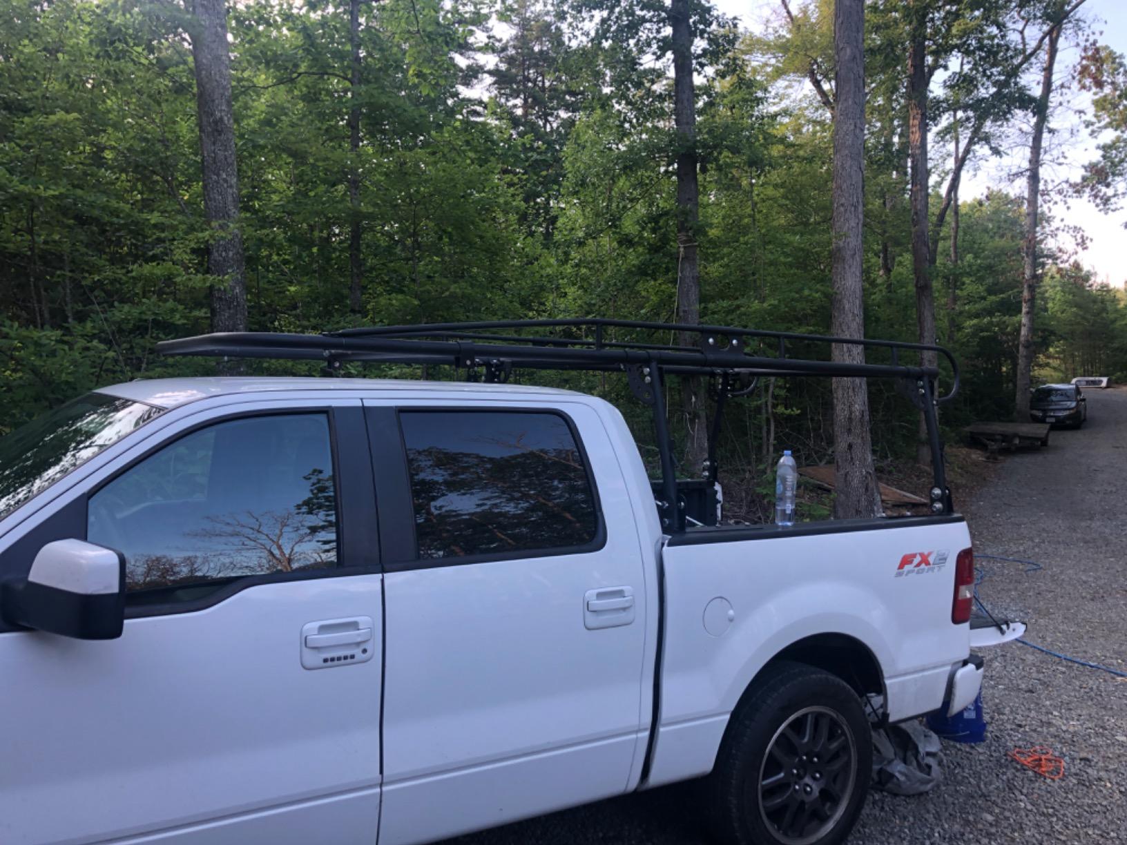 1000 LBS Adjustable Truck Contractors Rack Ladder Pickup Kayak Lumber Rack Side Bar Long Cab Full Size 60