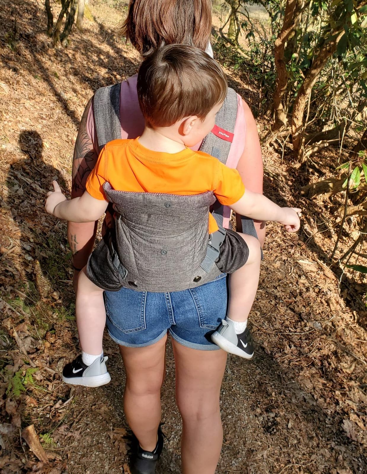 You+ME 4-in-1 Baby Carrier Newborn to Toddler, Mesh, 8-32 lbs, Gray customer photo 2