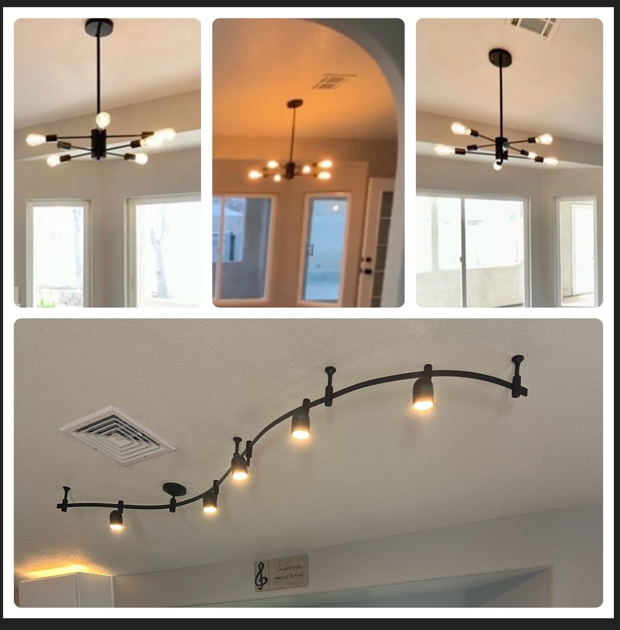 Catalina Lighting 21903-000 Transitional 6-Light Integrated LED Flex Track Ceiling Light, Bulbs Included 96