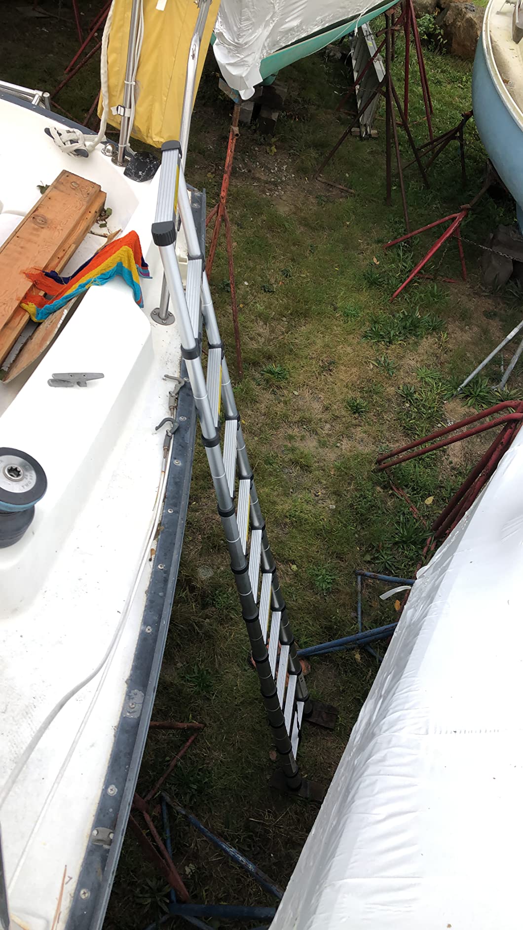 Telescoping Ladder 16 FT, Aluminum Extension Ladder with Non-Slip Feet customer photo 1