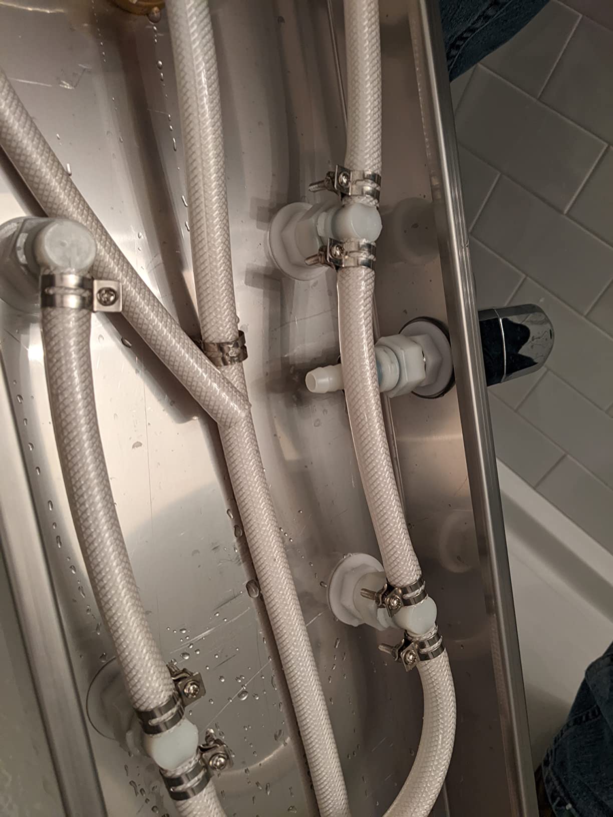 ROVOGO Shower Panel Tower System With Adjustable Shower Head, Brushed customer photo 1