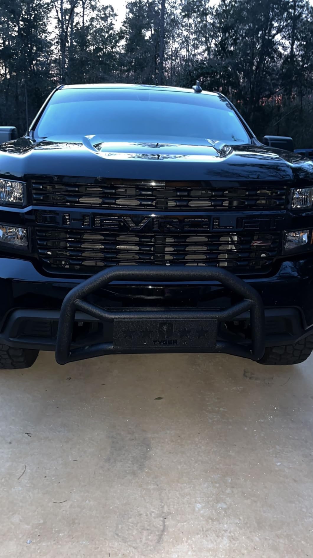 Tyger Auto TG-GD6C60508 Front Bumper Guard Compatible with 2019-2026 Chevy Silverado 1500; 2022 Silverado 1500 LTD (Not fit 2019-2021 LD) | Textured Black | Light Mount | Bull Bar customer photo 2
