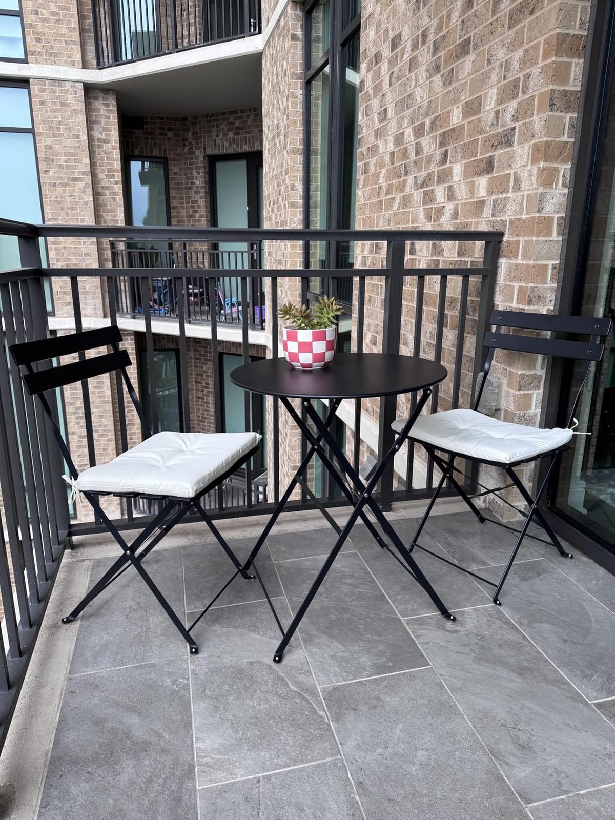 Grand Patio 3 Piece Folding Patio Bistro Set for Outdoor Balcony, Yellow customer photo 2