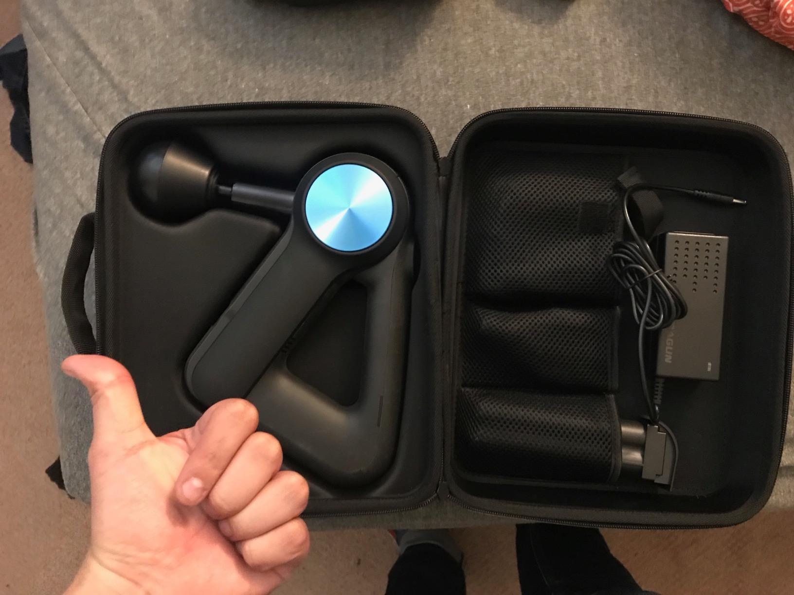 Theragun G3PRO Percussive Therapy Device, Handheld Deep Tissue Professional Massager 50% Quieter than G2PRO Muscle Stimulator For Pain Relief, Recovery, Enhance Performance & Energize The Body customer photo 2
