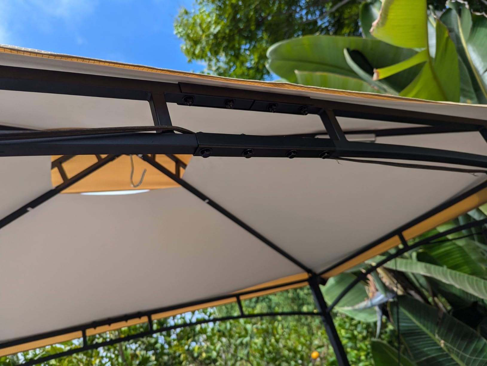 MASTERCANOPY 8x5 Grill Gazebo with Steel Frame & 2 LED Lights, Brown customer photo 2