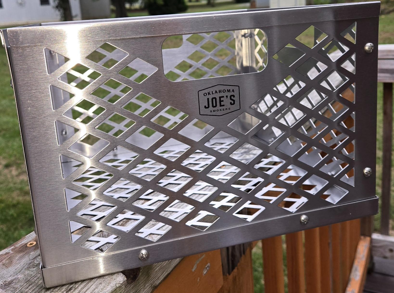 Oklahoma Joe's 5279338P04 Stainless Steel Offset Smoker Charcoal Firebox Basket, Silver customer photo 1