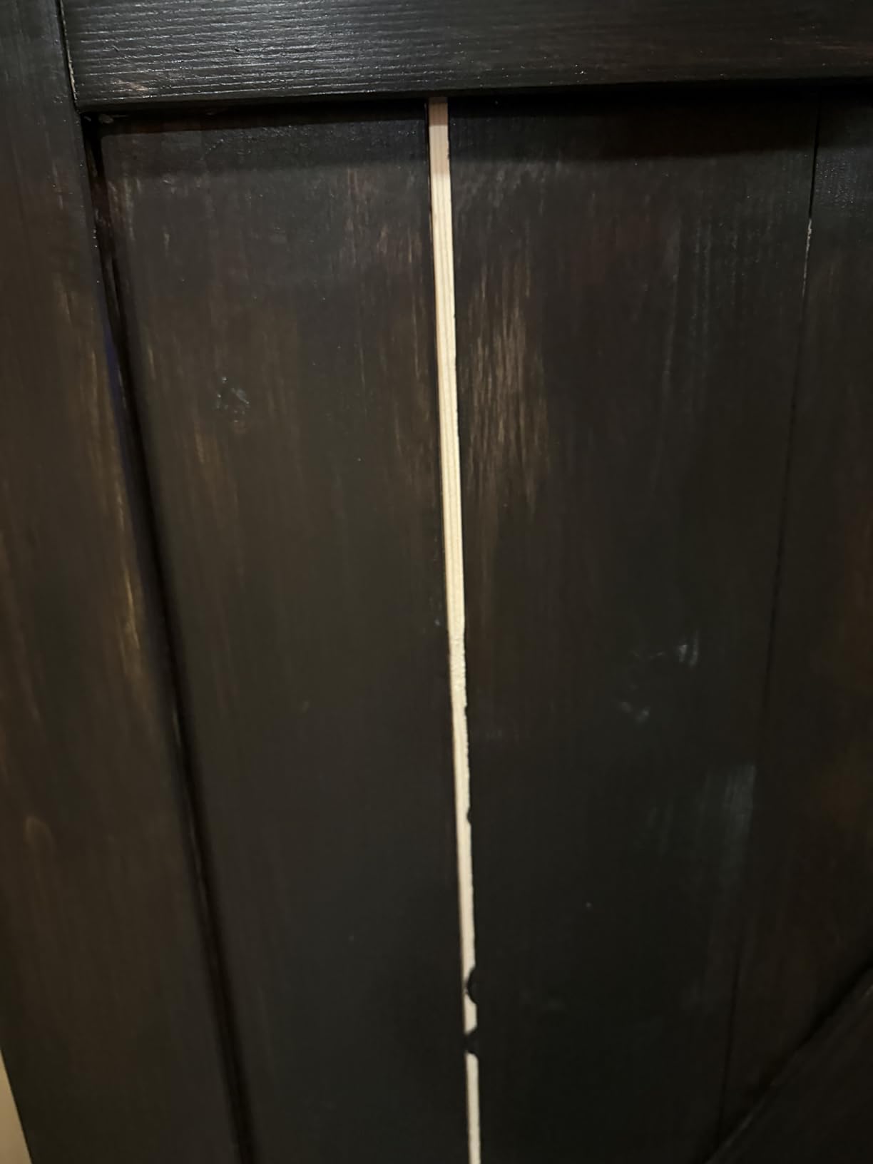 SmartStandard 36in x 84in Sliding Barn Wood Door Pre-Drilled Ready to Assemble, DIY Unfinished Solid Spruce Wood Panelled Slab, Interior Single Door Only, Natural, K-Frame (Fit 6FT-6.6FT Rail) customer photo 2