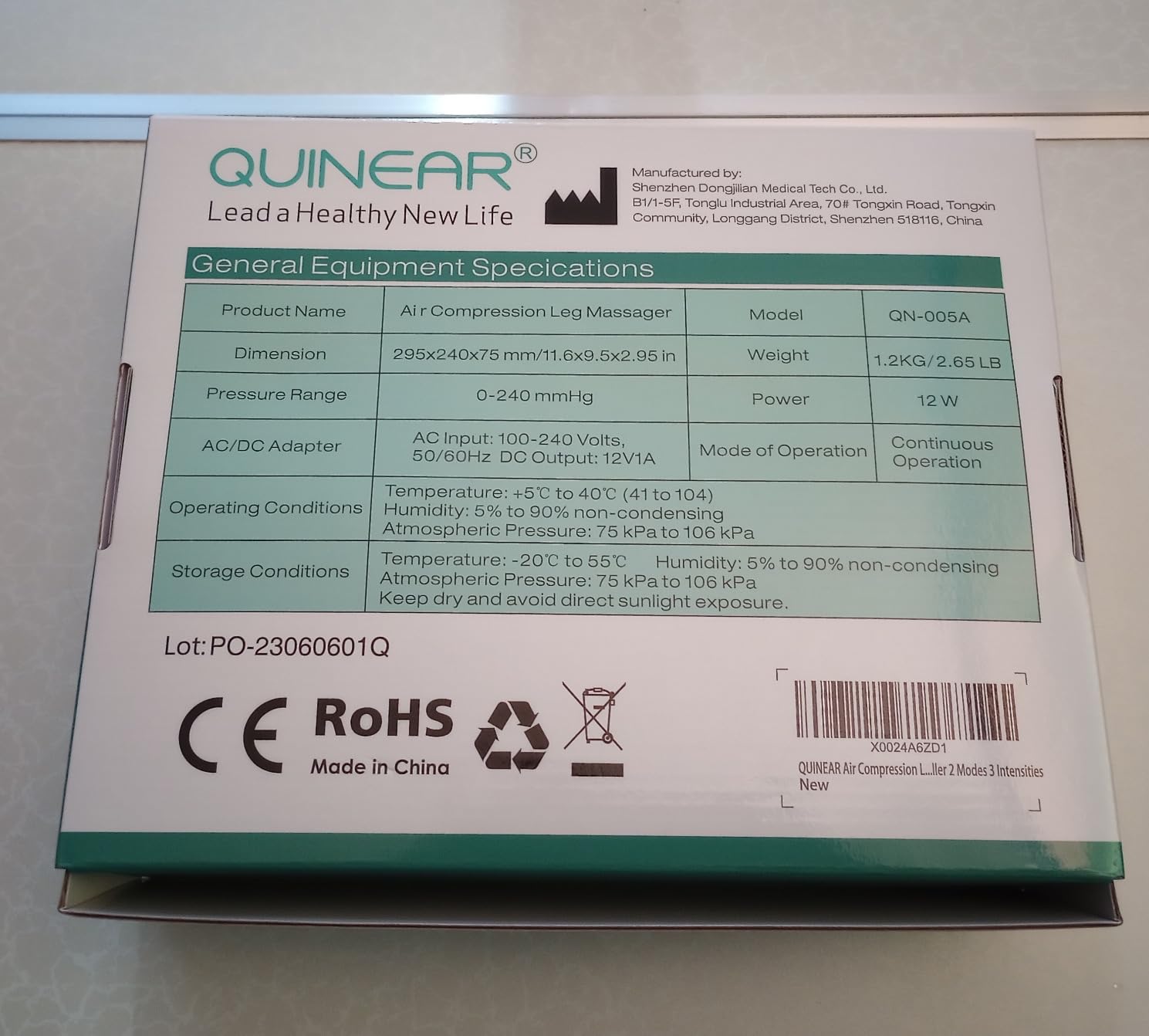 QUINEAR Air Compression Leg Massager for Circulation & Pain Relief, Calf Massagers with 2 Modes & 3 Intensities, Sequential Compression Device (SCD) for RLS, Edema, FSA-HSA - Ideal Gift customer photo 1
