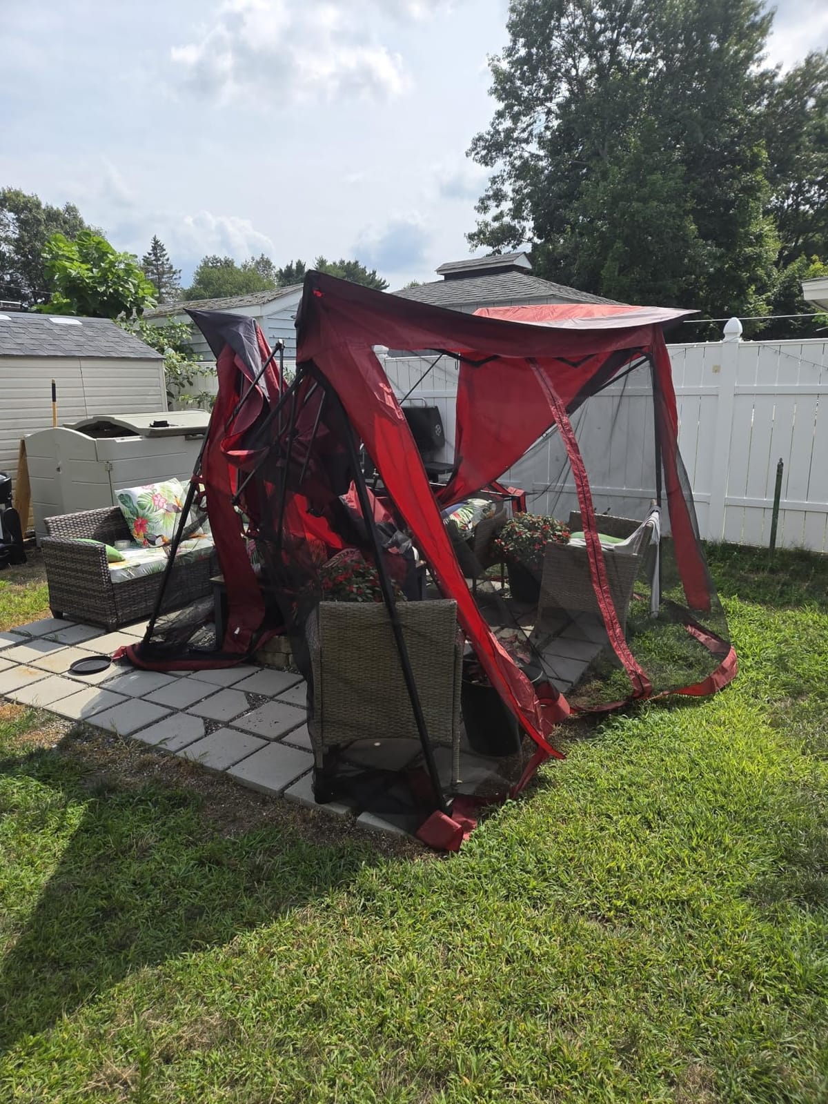 COOS BAY 11x11 Pop Up Gazebo with Netting, Canopy Tent, Beige customer photo 2