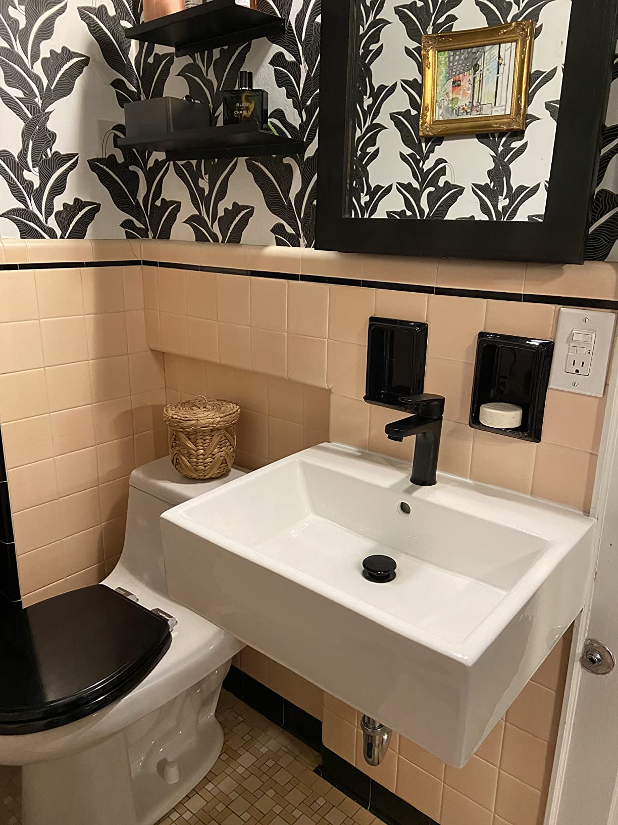 Lordear Floating Bathroom Sink Wall Mounted 21
