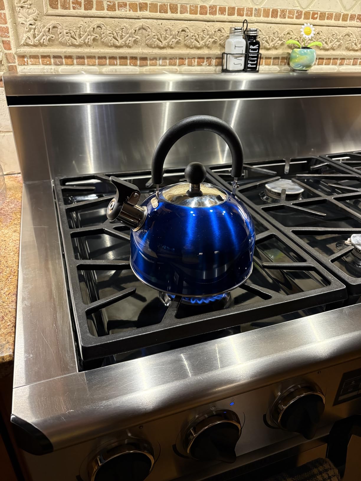 Lily's Home 2 Quart Whistling Tea Kettle, Stainless Steel Stovetop Kettle for Gas & Induction Tops, Classic Whistle Spout, Cool-Touch Handle for Safe Pouring - Perfect for Home, Kitchen, Dorm customer photo 2