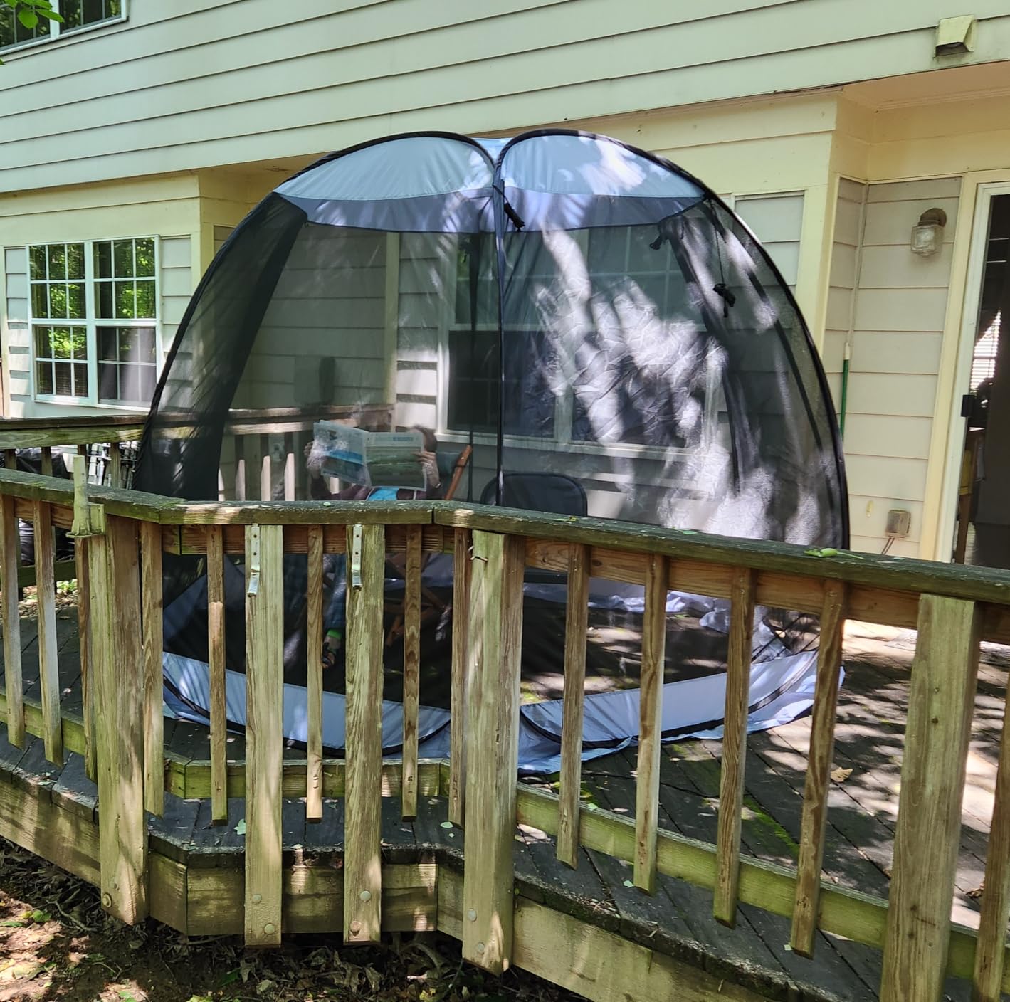 Alvantor Pop Up Screen House Tent, Instant Outdoor Gazebo with Mosquito Netting & UPF 50+ Sun Protection, Portable Canopy Shelter for Patio, Backyard, Camping (2-10 Person) customer photo 1