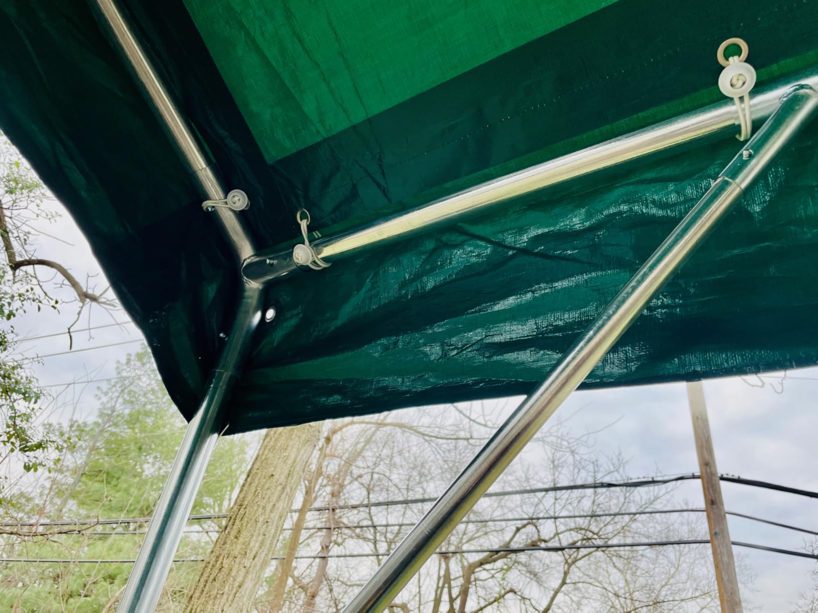 ADVANCE OUTDOOR 10x20 ft Heavy Duty Carport Potable Car Canopy Garage Party Tent Boat Shelter, Adjustable Height from 9.5 ft to 11 ft, White customer photo 1