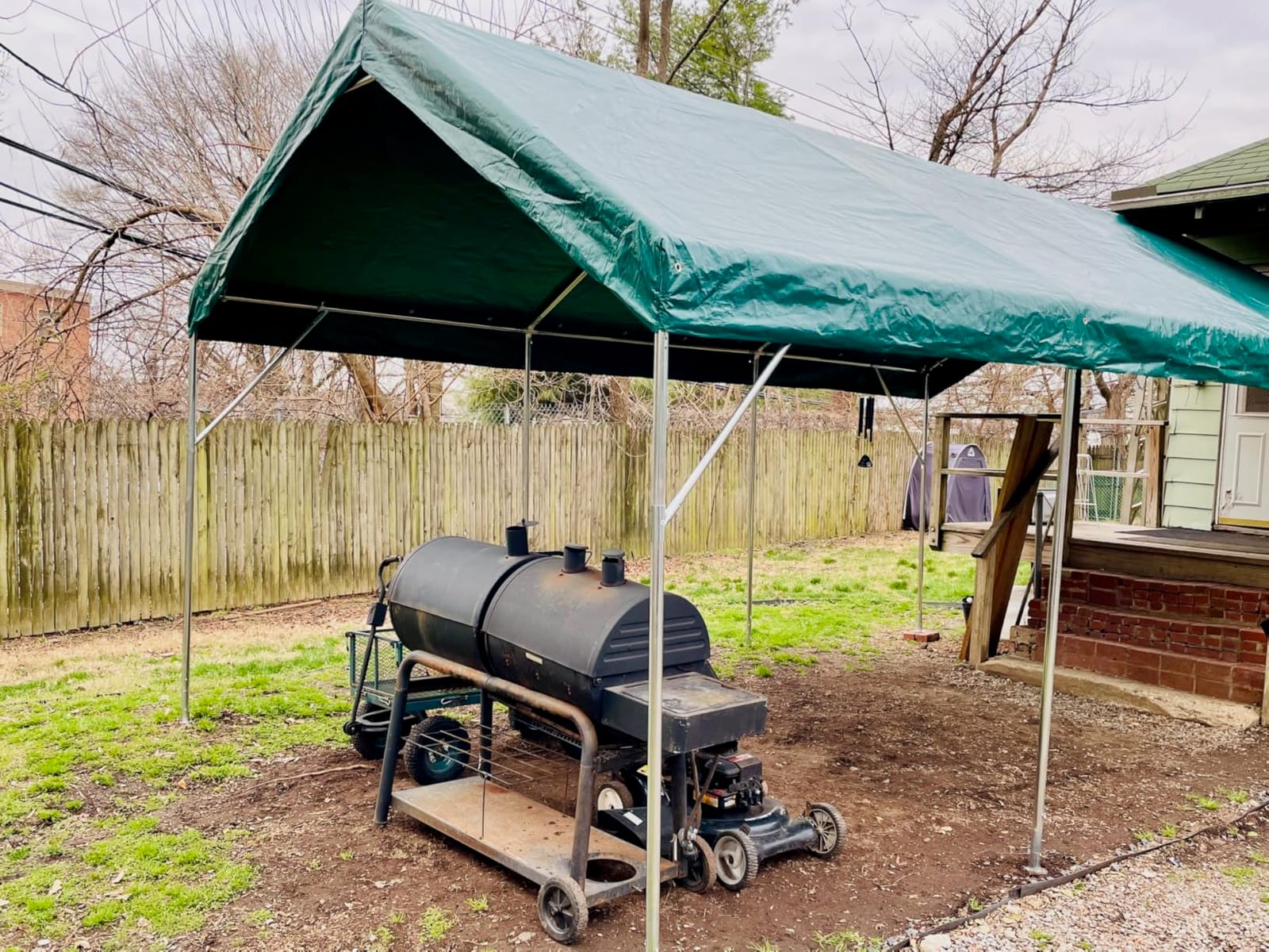 ADVANCE OUTDOOR 10x20 ft Heavy Duty Carport Potable Car Canopy Garage Party Tent Boat Shelter, Adjustable Height from 9.5 ft to 11 ft, White customer photo 2