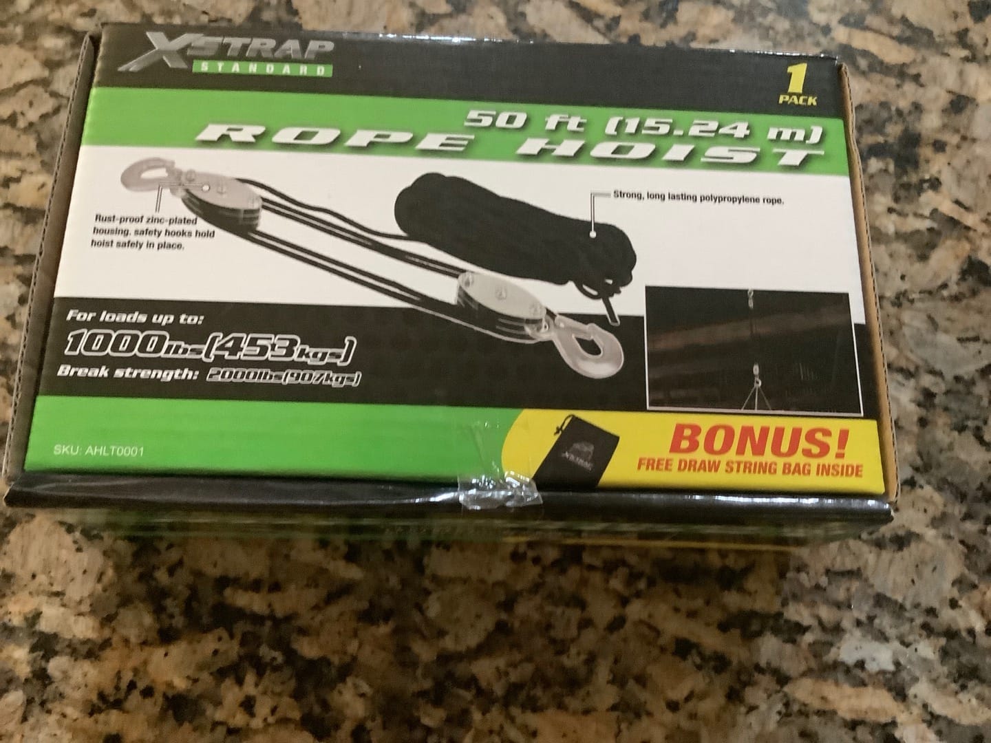 XSTRAP STANDARD Heavy-Duty 2,000 LB Breaking Strength 50 FT Rope Hoist customer photo 1