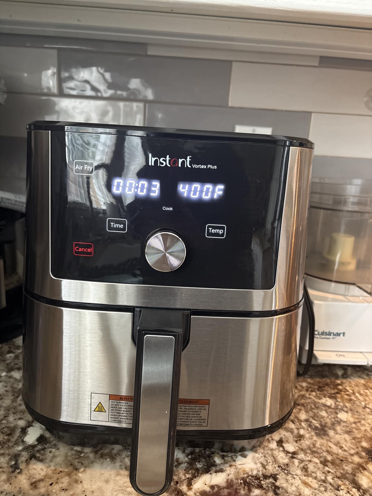 Instant Pot 6QT VORTEX Plus Air Fryer, 6-in-1, Air Fry, Broil, Dehydrate, Crisp, Roast, Reheat, Bake, Dishwasher-Safe Airfryer basket, from the Makers of Instant Pot, Stainless Steel customer photo 1