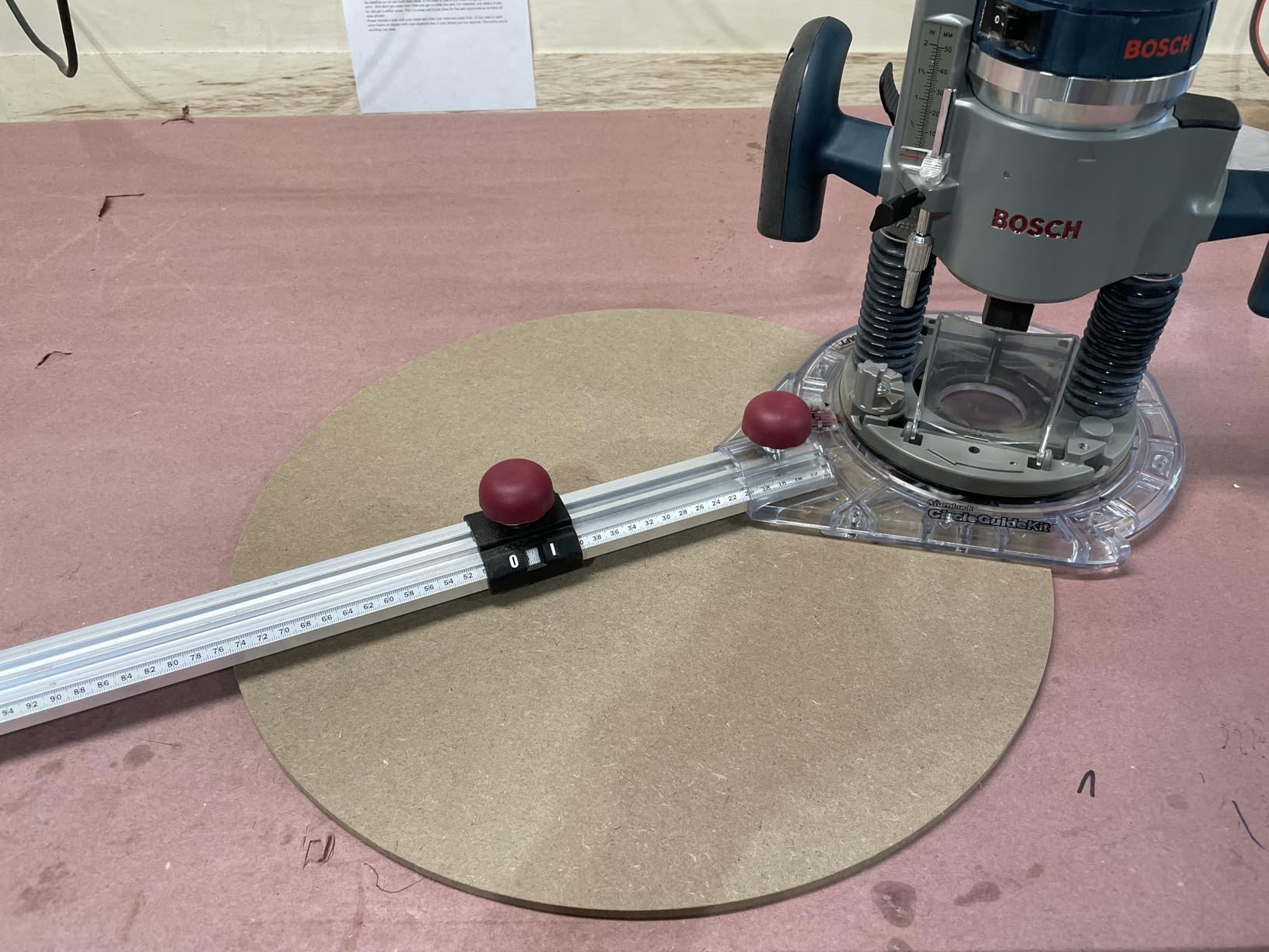 Milescraft 1219 Circle Guide Kit- Precision Router Circle Cutting Jig For Cutting/Routing Circles From 1.5” Up To 52” with Offset Base customer photo 2