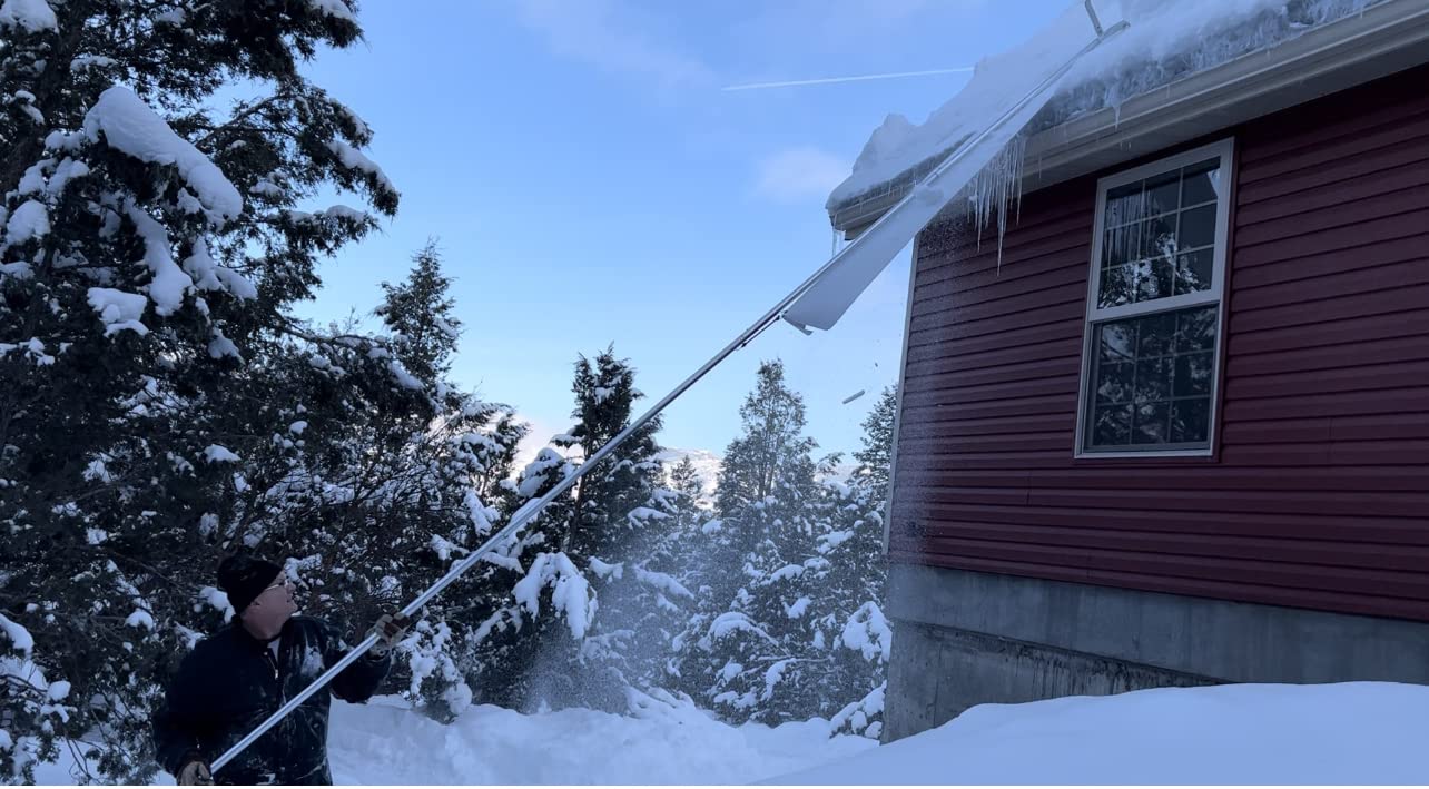 SNOWPEELER Premium Roof Rake for Snow Removal - 30 ft. Snow Removal Tool - Snow Rake for House Roof - Snow Roof Rake - Telescopic Heavy Duty Snow Shovel for Rooftop customer photo 2