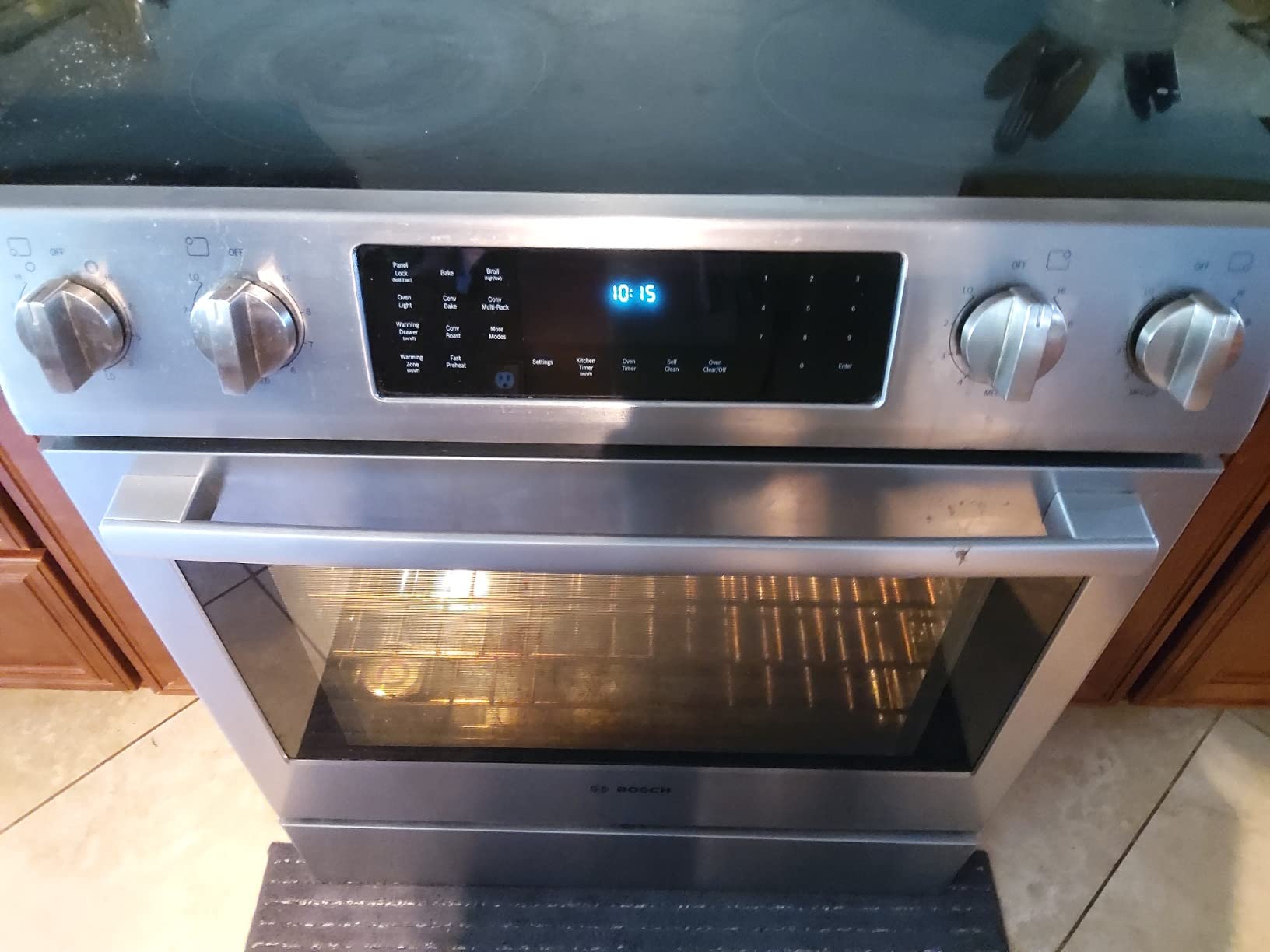 Bosch 800 Series 30 in 5 Burner Element Slide-in Electric Range in Stainless Steel with True Convection Oven and Self-Cleaning HEI8056U customer photo 1