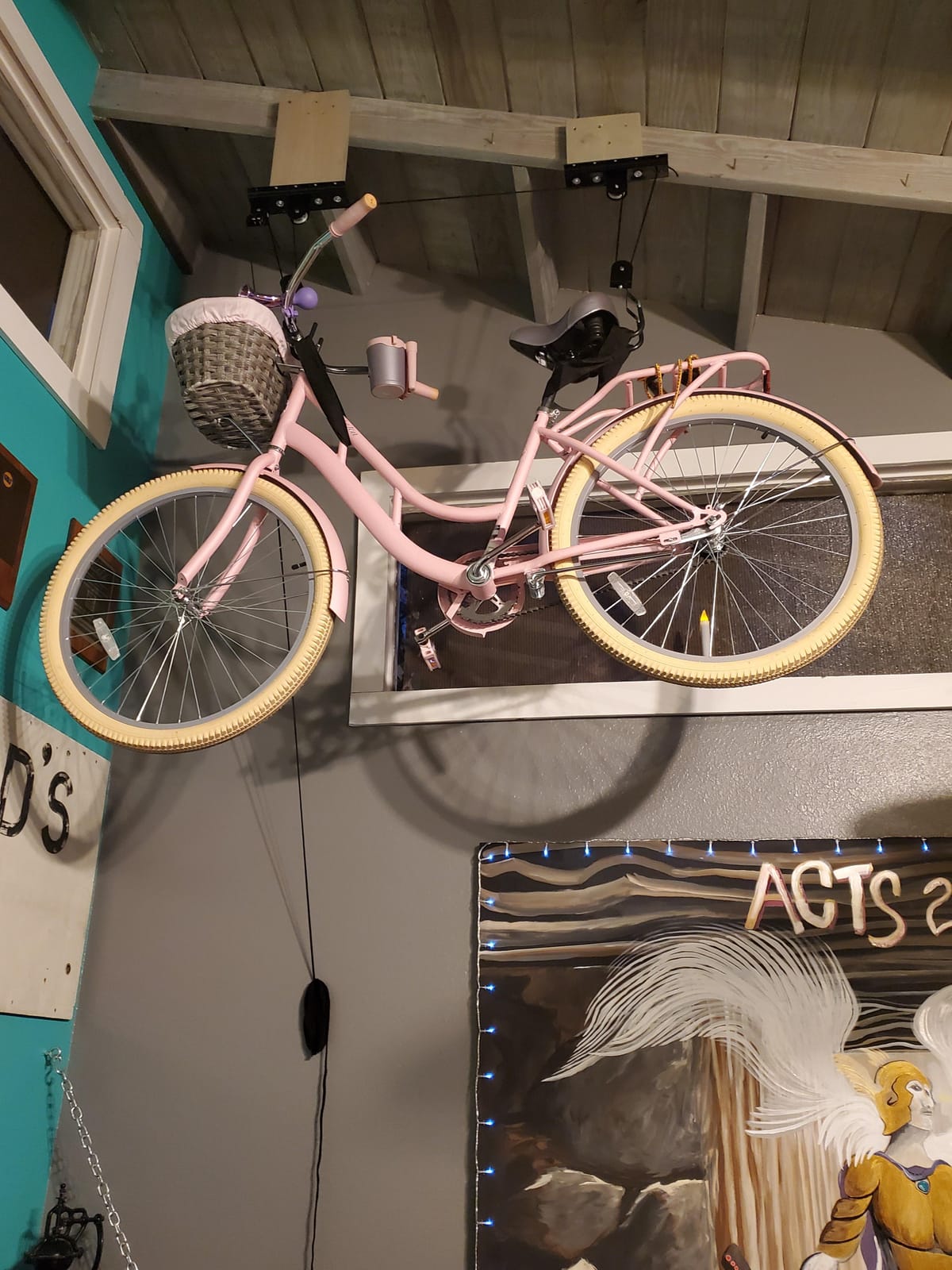 Ceiling Mount Bike Hoist Set of 2 Bike Hangers Pulley System customer photo 2