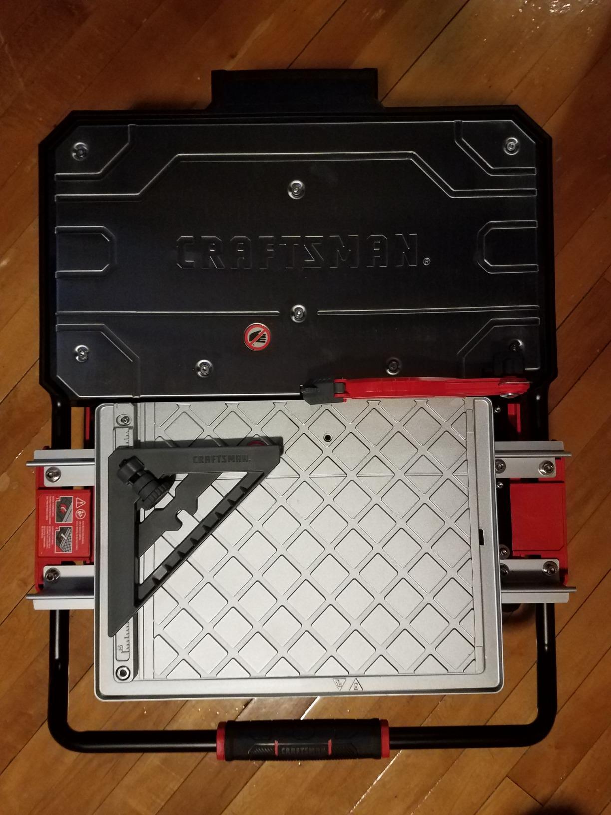 CRAFTSMAN V20 Tile Cutter, Wet Tile Saw, Compact Sliding Cart, 7 inch, Cordless, Battery and Charger (CMCS4000M1) customer photo 2