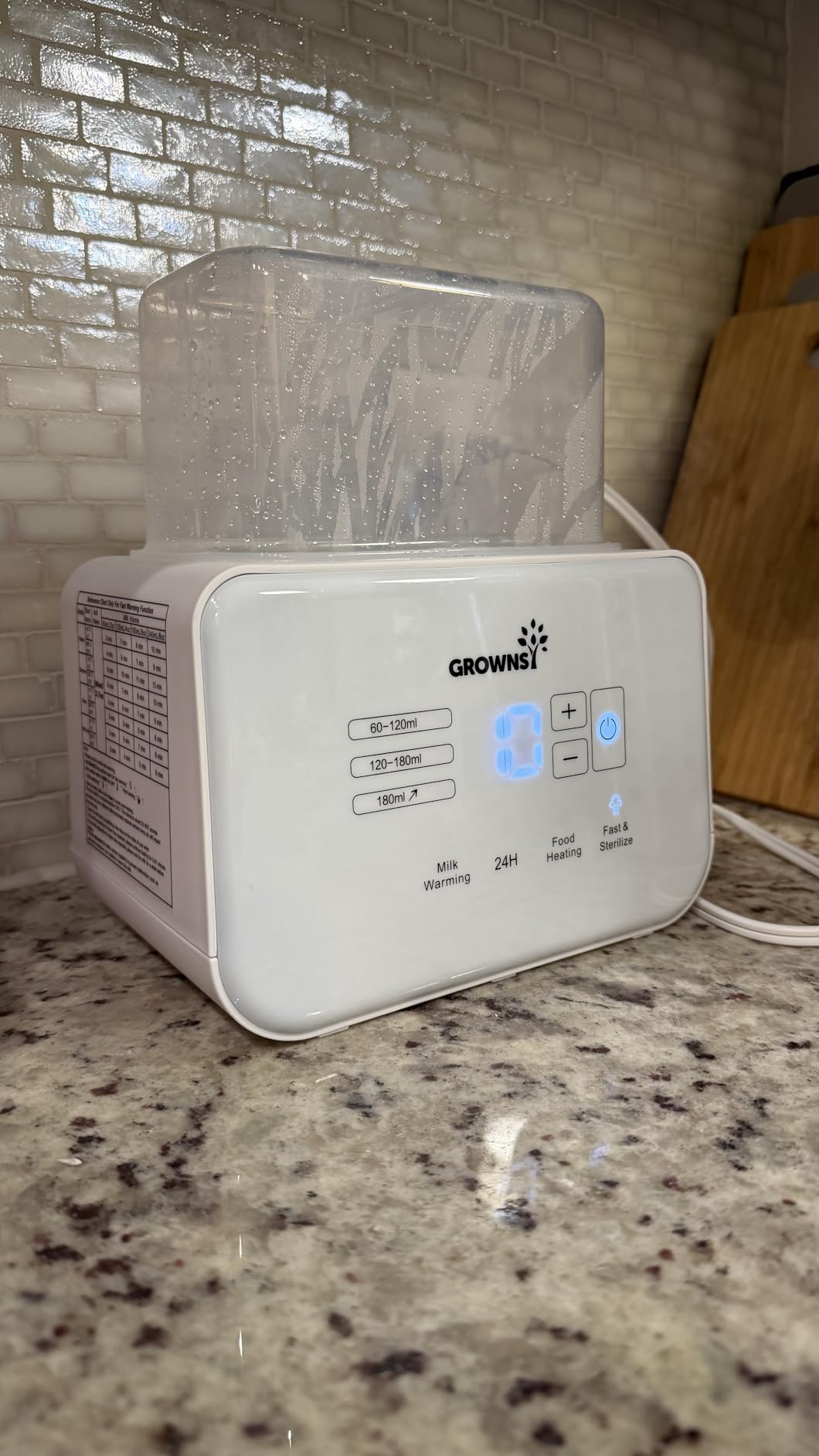 GROWNSY Fast Double Baby Bottle Warmer for Breastmilk & Formula, White customer photo 1